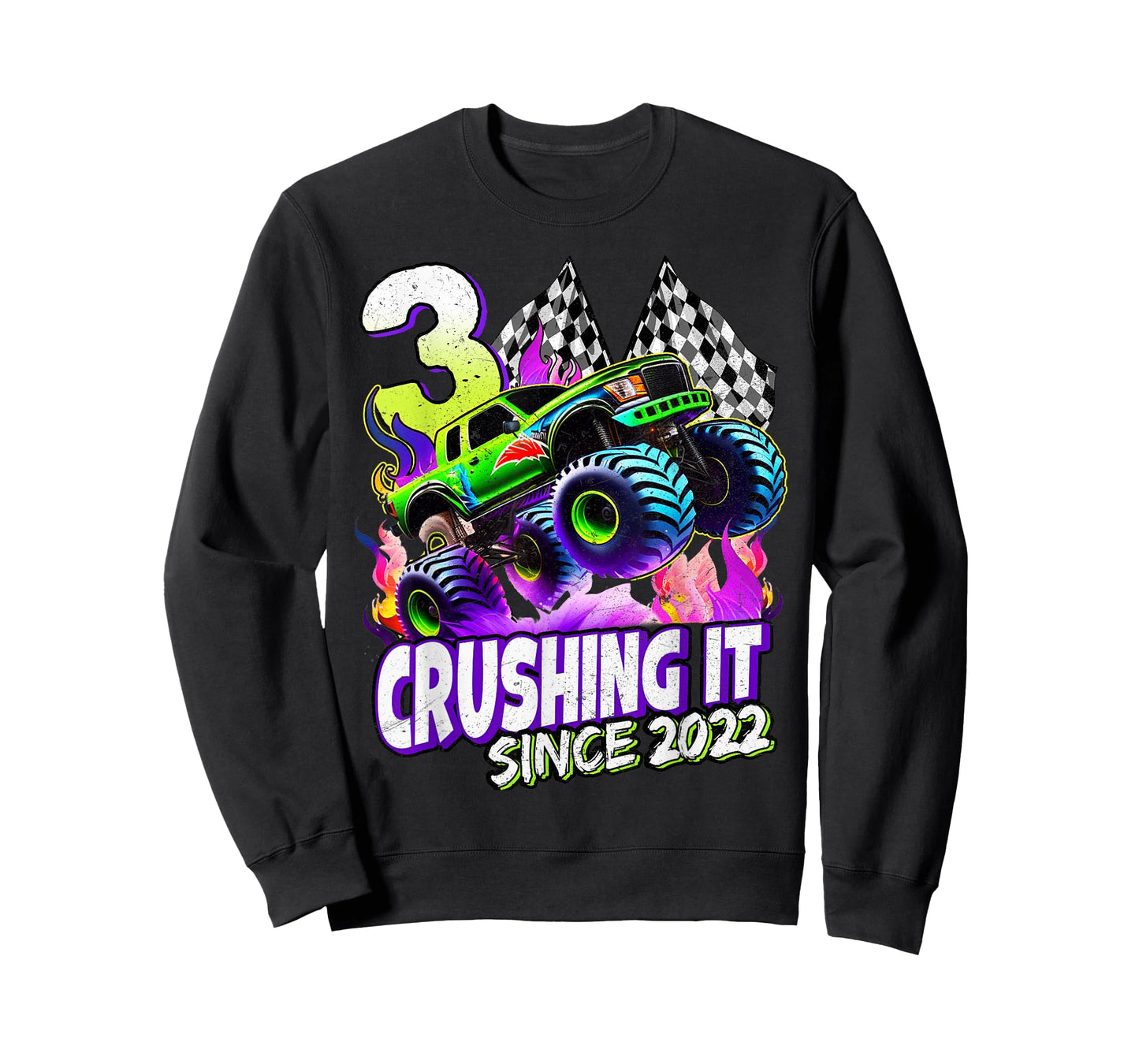 Birthday Boys Monster Truck 3 Year Old 3rd Birthday Party T-Shirt