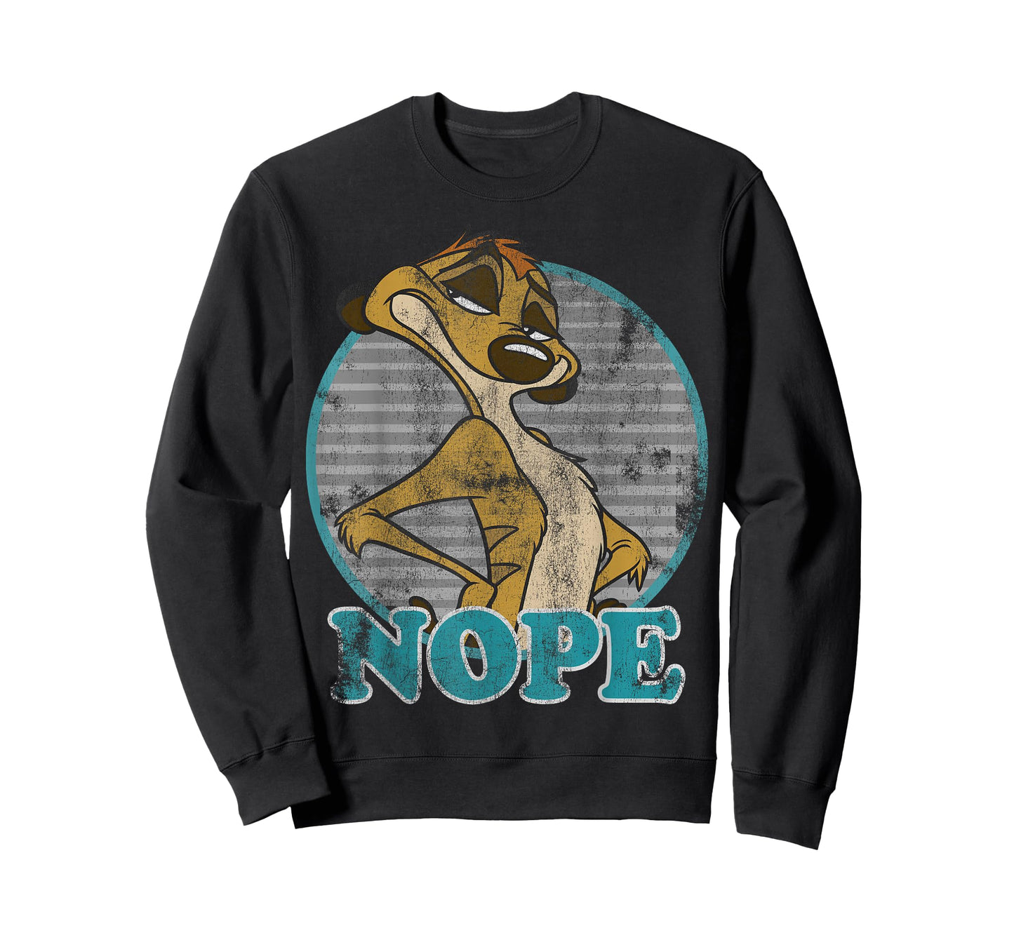Disney Lion King Timon Nope Striped Circle Vintage T-Shirt T-Shirt