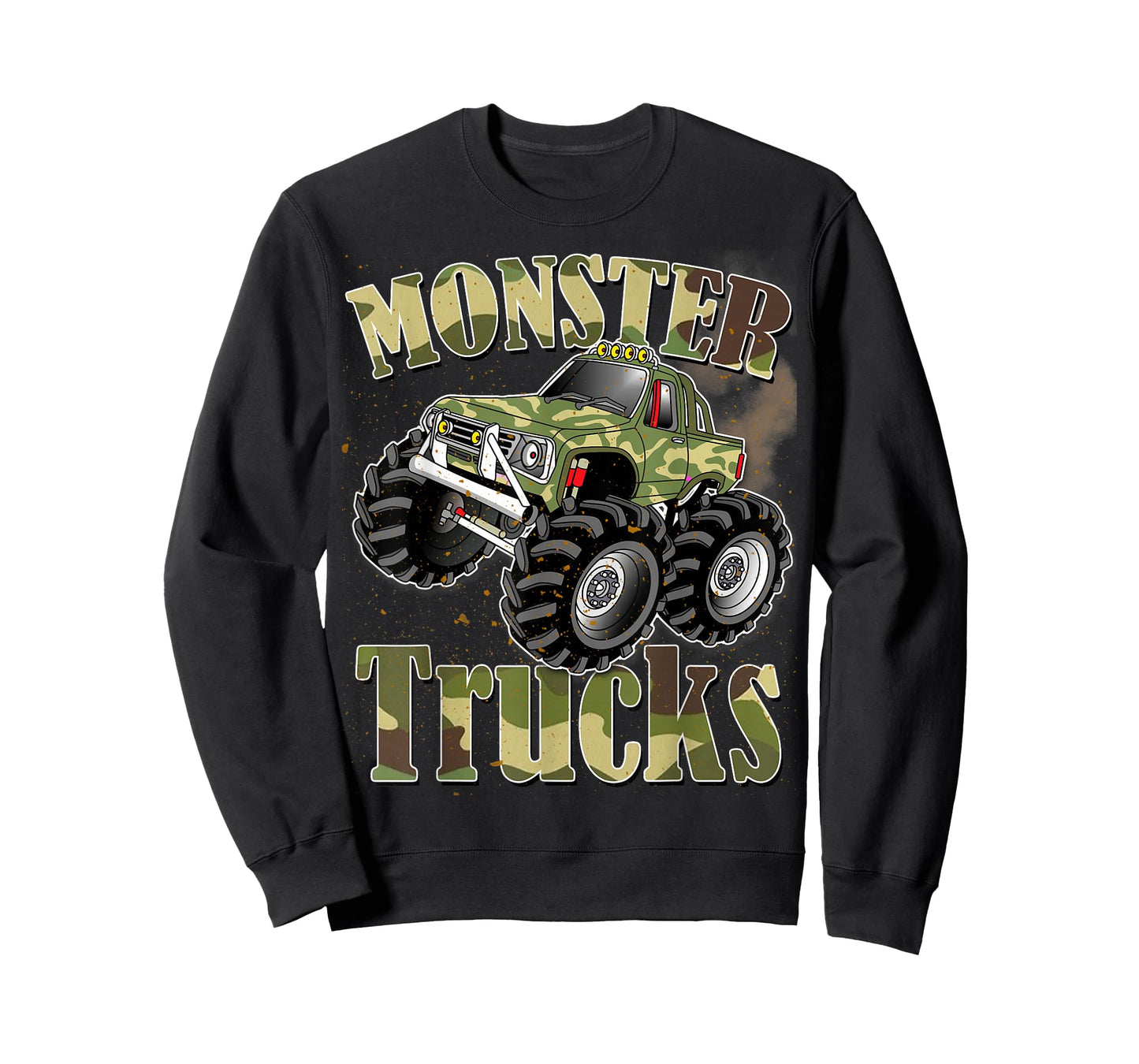 Monster Trucks T Shirt Funny Camouflage Birthday Gift T-Shirt