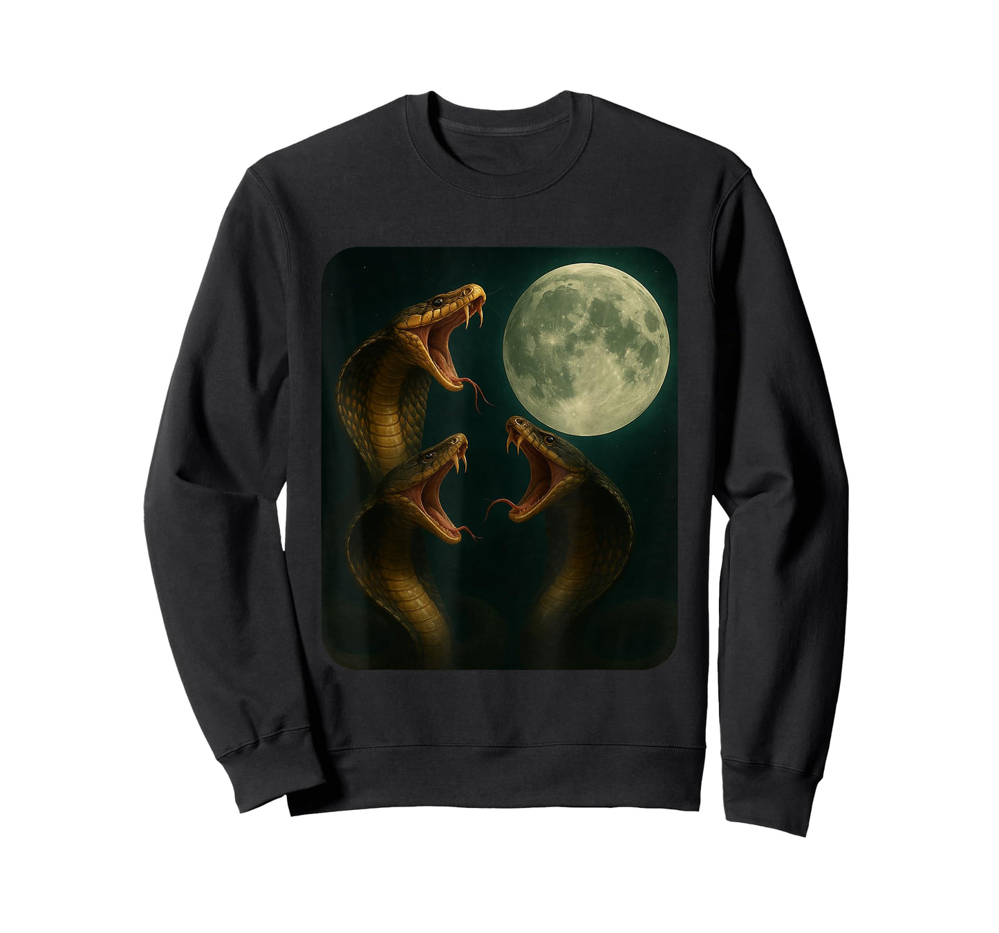 Three Cobras Moon | Funny 3 Wolfs Meme Nerdy T-Shirt