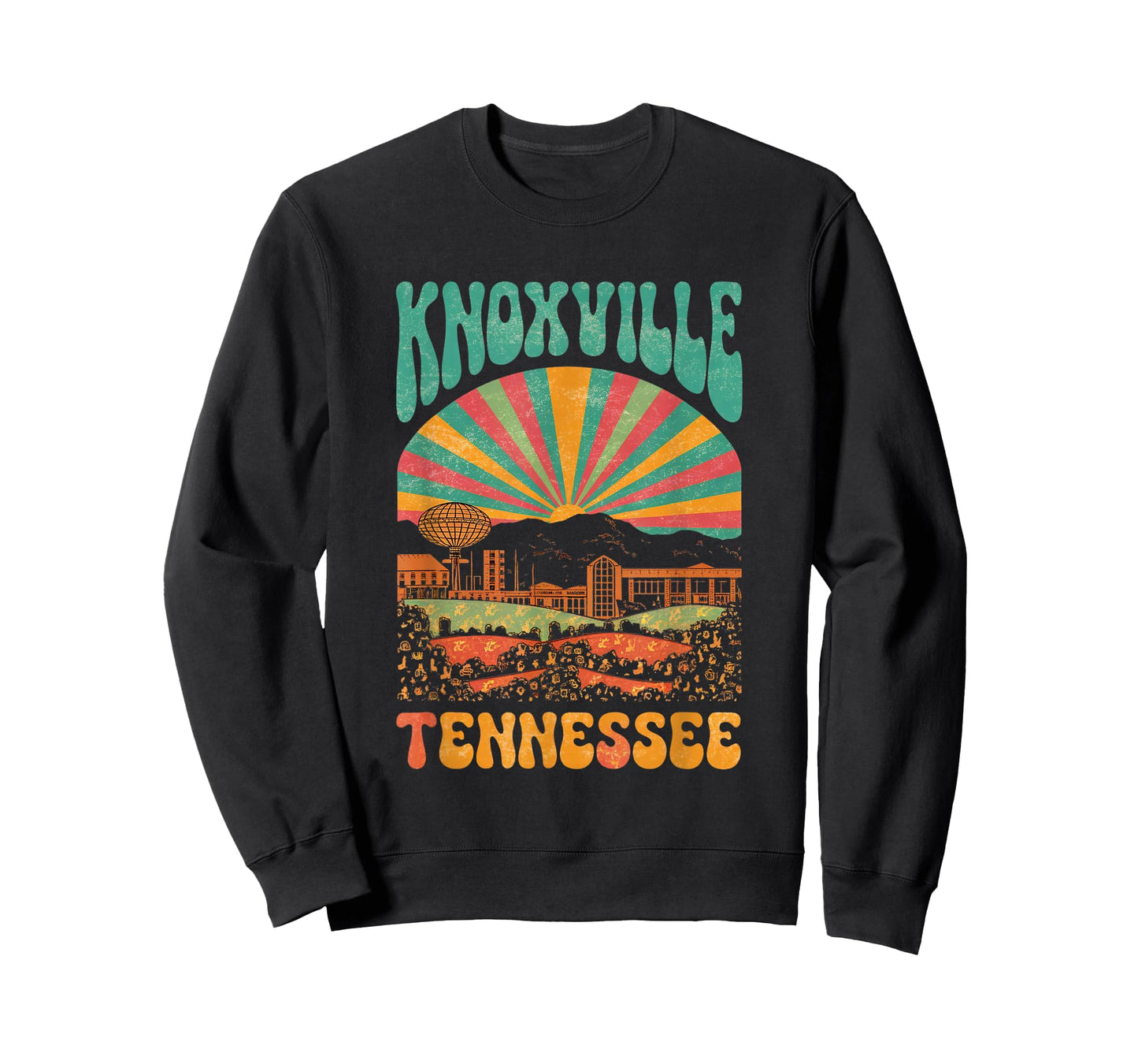 Vintage Knoxville Tennessee Sunset Skyline Cityscape Retro T-Shirt