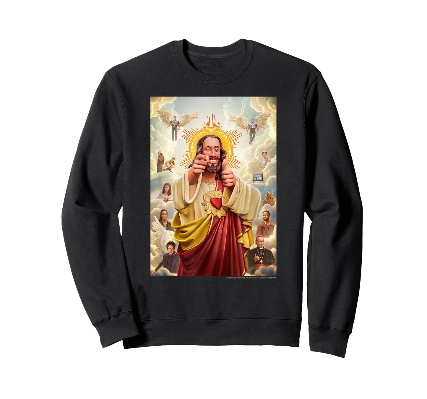 Dogma Movie Christ with Main Characters Poster T-Shirt