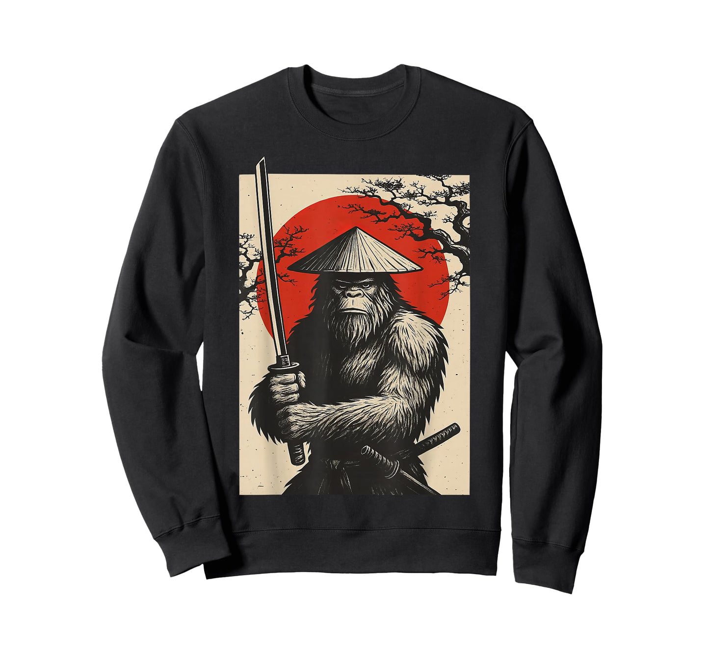 Bigfoot Samurai Japanese Sword Sasquatch T-Shirt