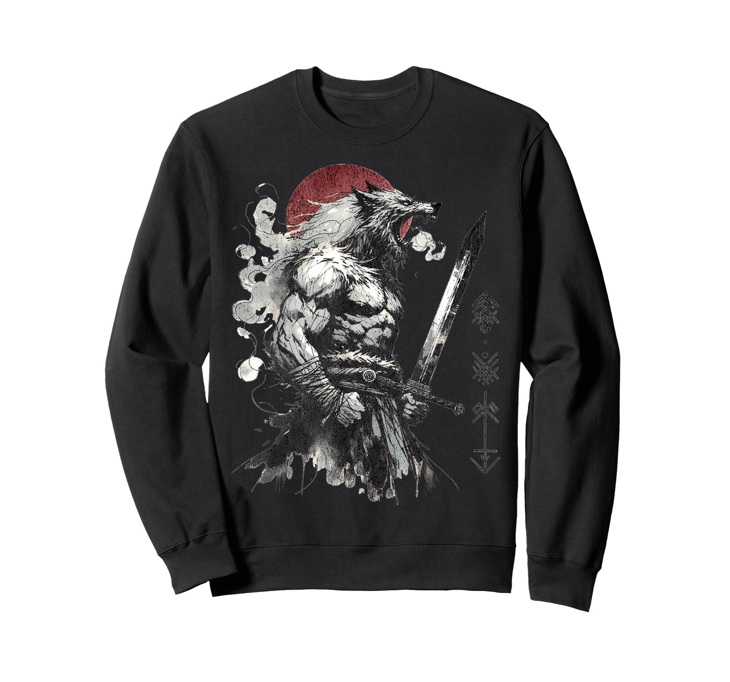 Vintage Mythical Symbols Ancient Alpha Werewolf Warrior T-Shirt