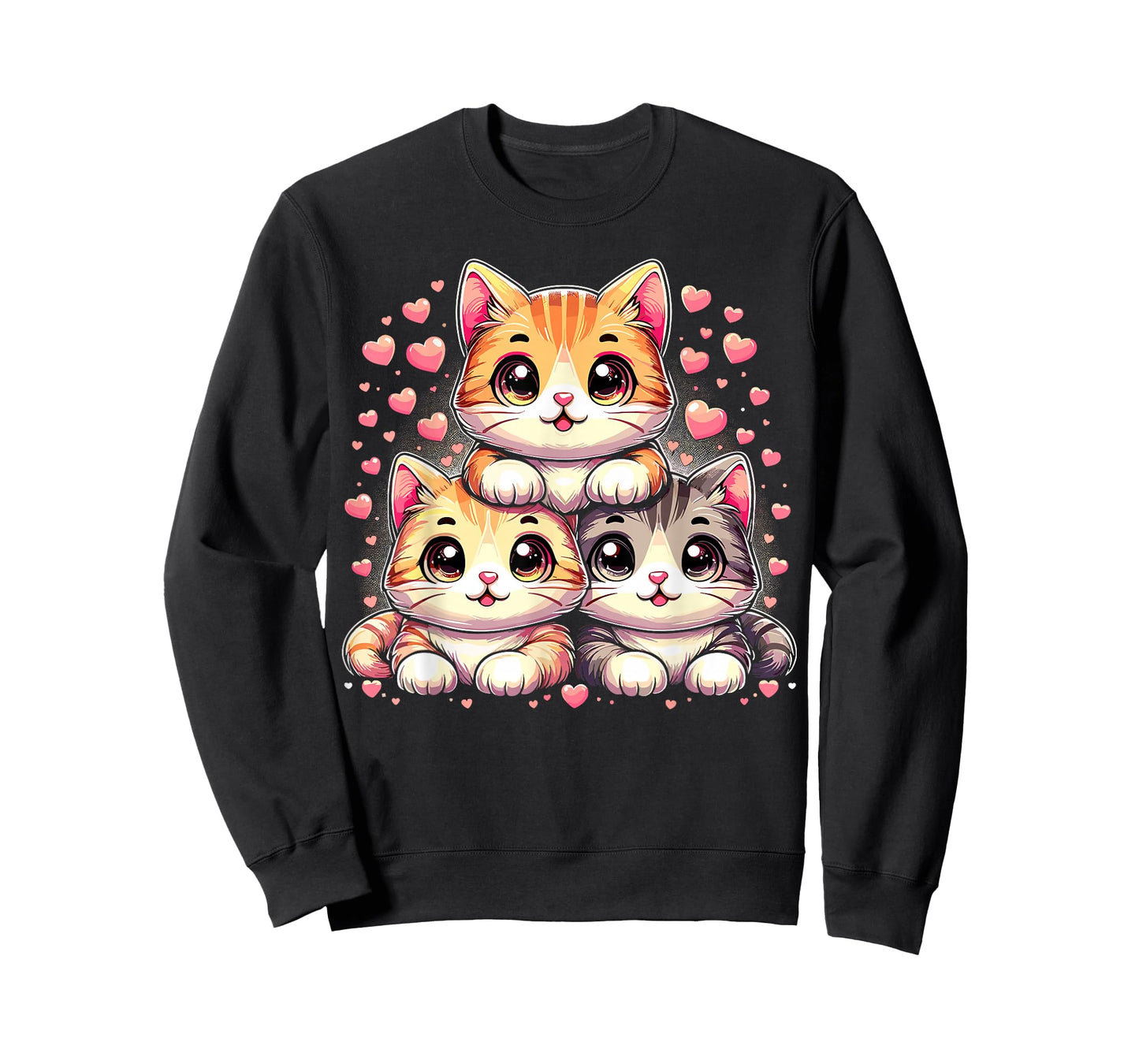 Cute Cat Lover Anime Kawaii Cats T-Shirt
