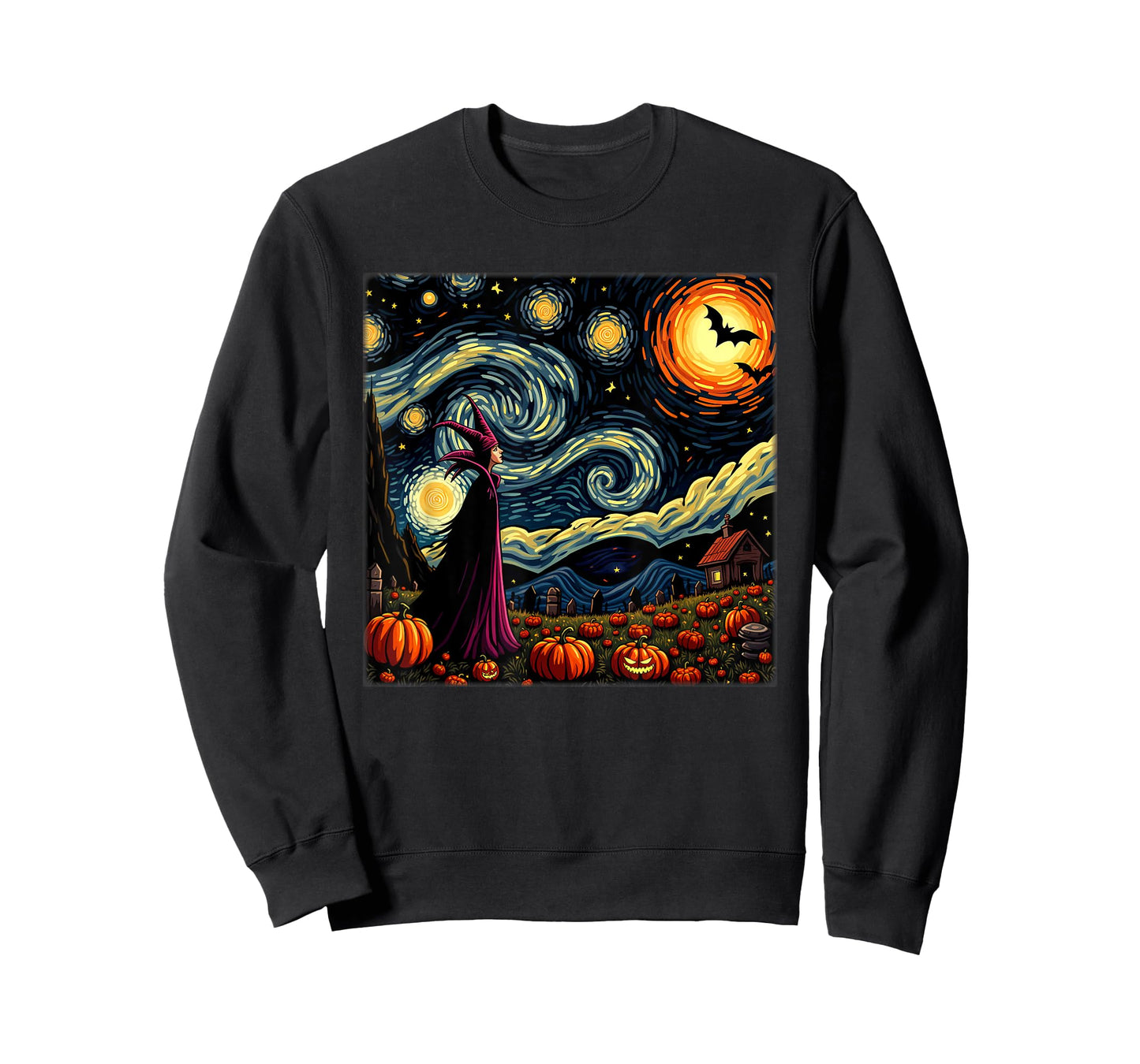 Spooky Halloween Evil Queen Starry Night T-Shirt