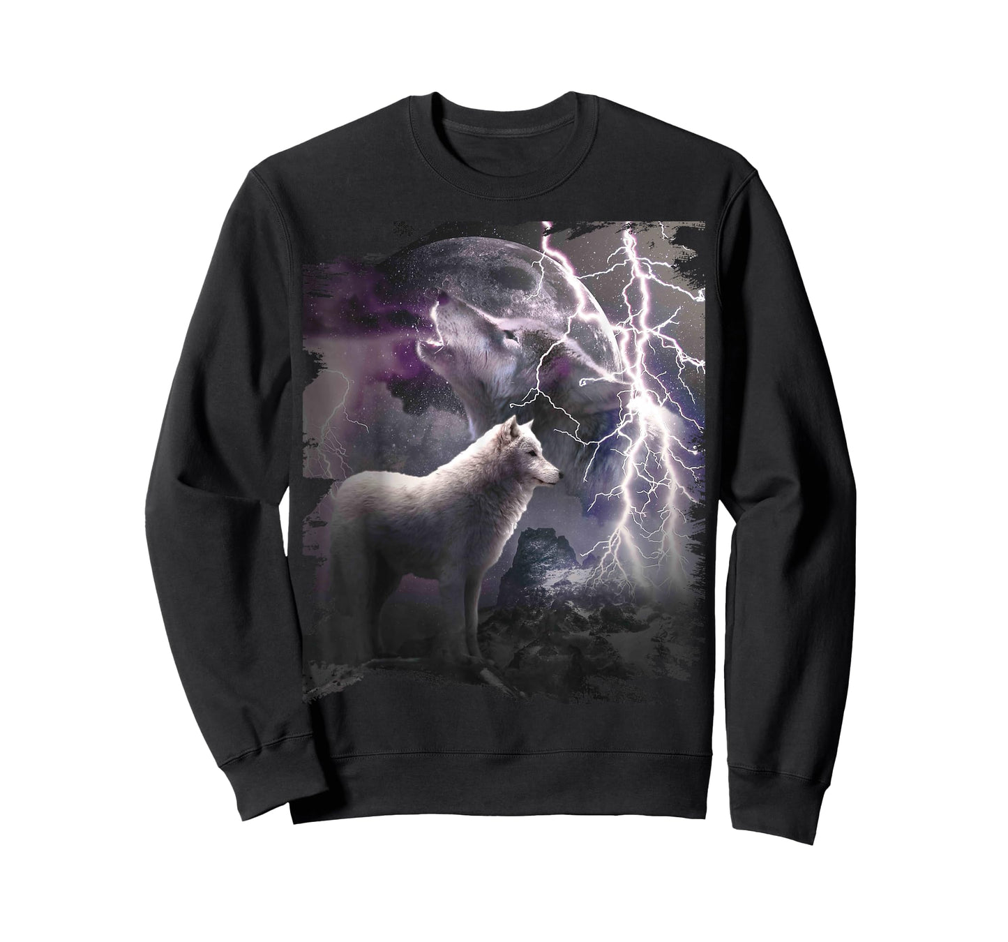 Lightning Wolf Howling At The Moon T-Shirt