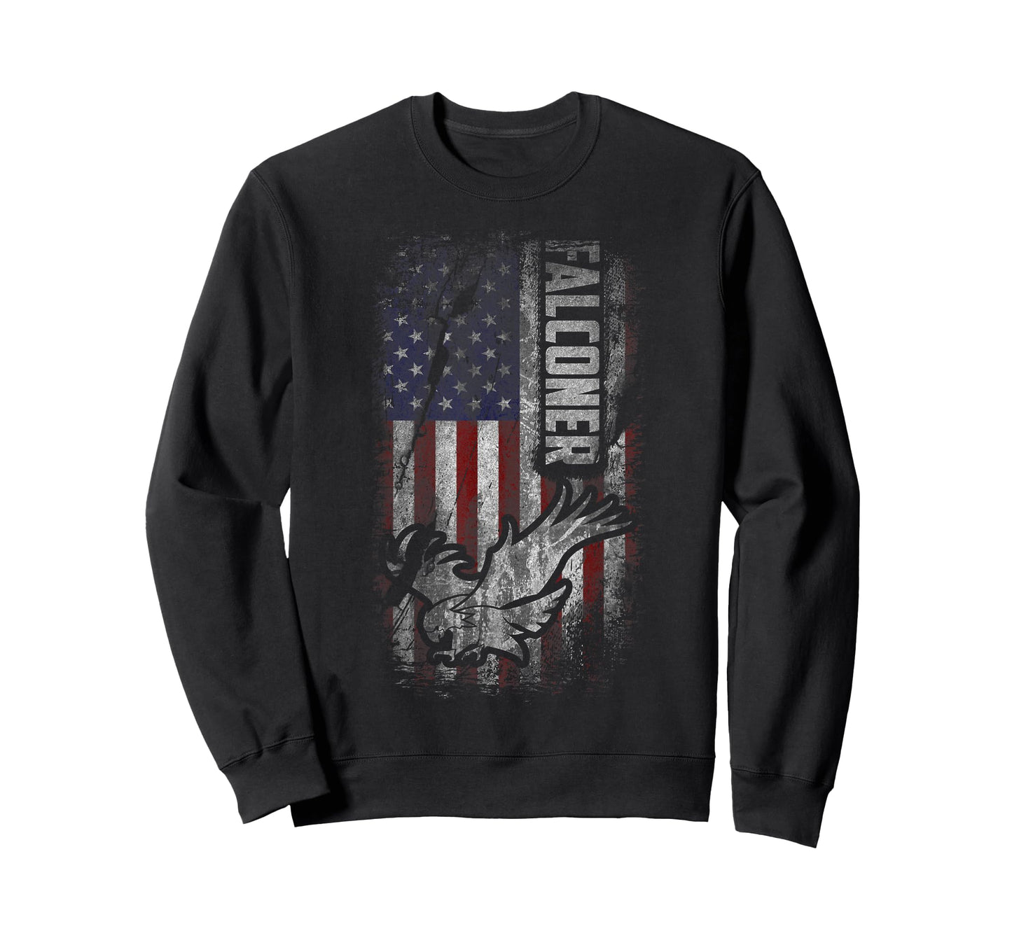 American Falconer Patriot Grunge USA Flag Falconry Gift T-Shirt