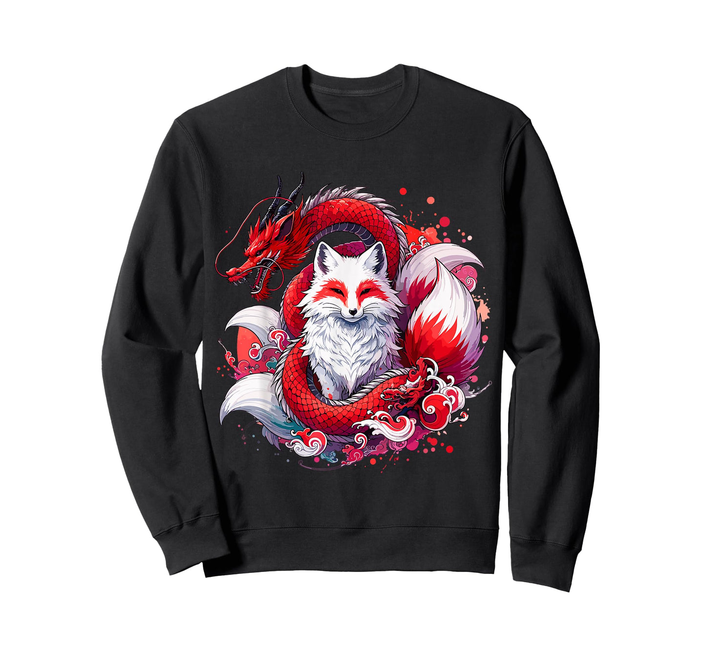 Nine-tailed Fox Kitsune Dragon Japanese T-Shirt