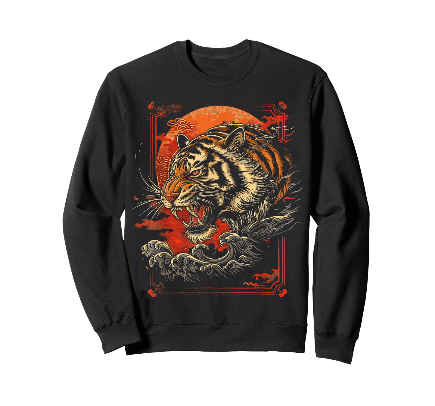 Japanese Tiger | Retro Japan Aesthetic | Tattoo Grunge T-Shirt
