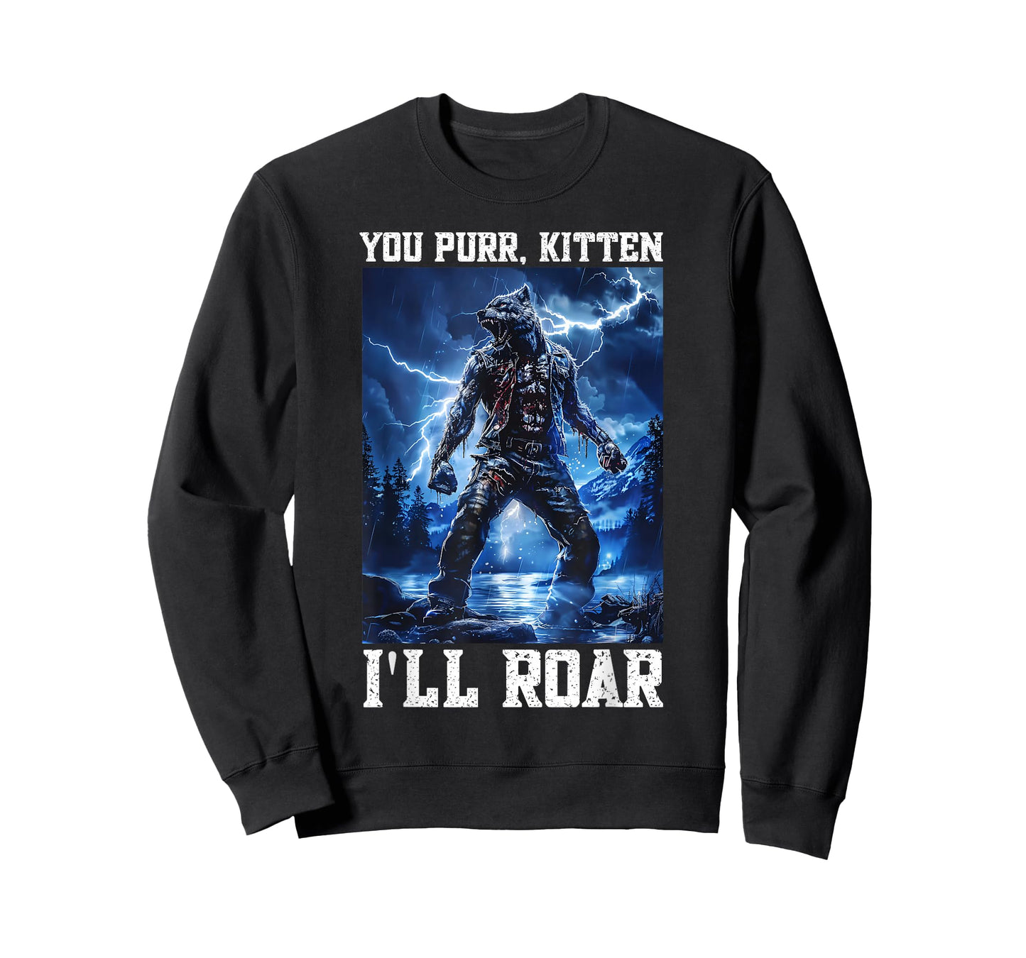 Daddy Wolf Protector Kitten Meme Cringy Alpha Wolf Graphic T-Shirt