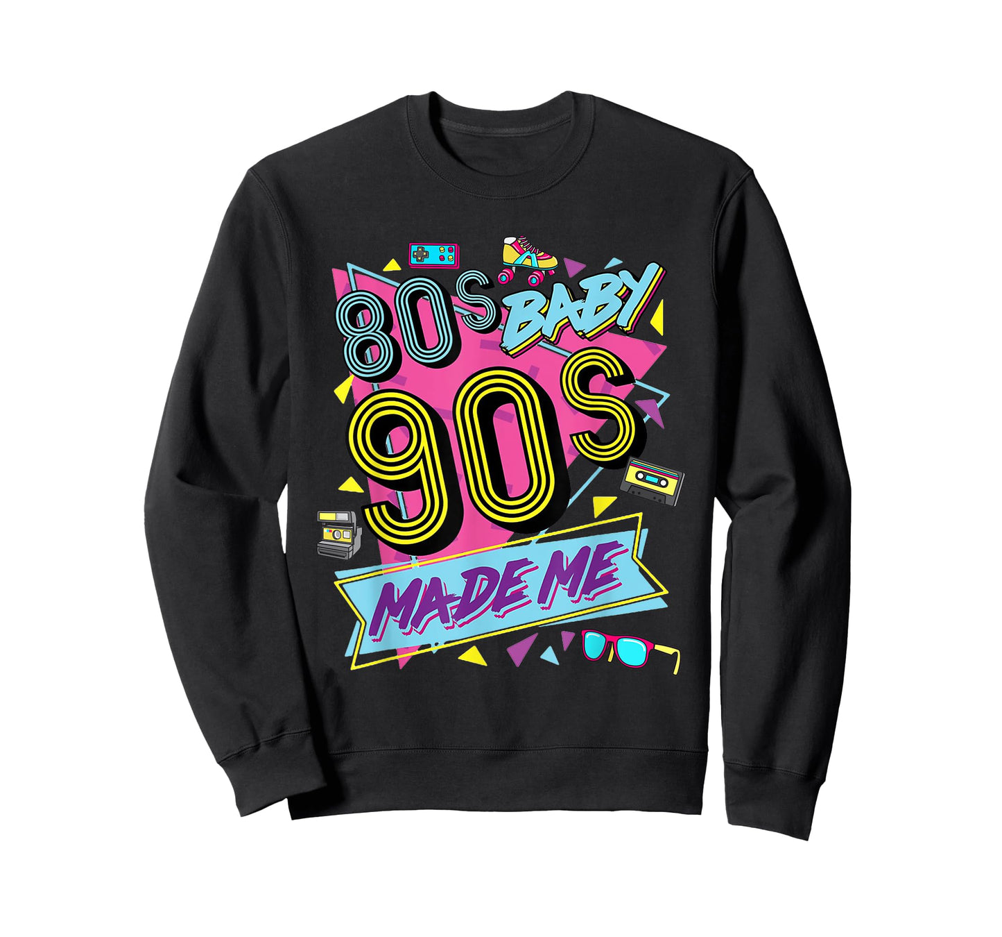 1980s 80's Baby 1990s 90's Made Me Costume Retro Party T-Shirt