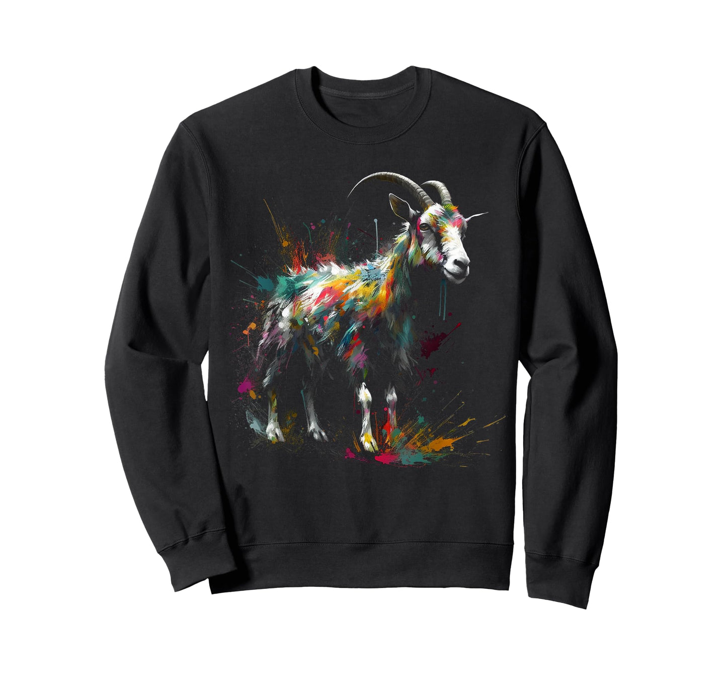 Goat art - colourful animal motif goat T-Shirt