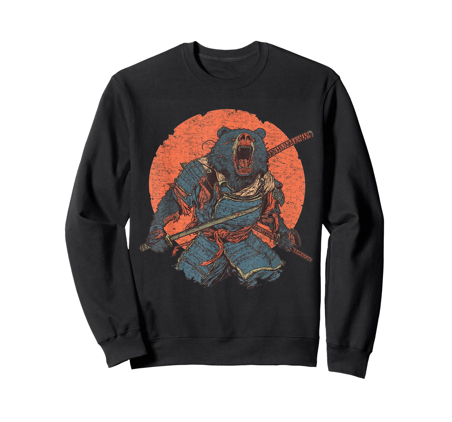 Japanese Ninja Samurai Bear Warrior in Traditional Armor Art T-Shirt