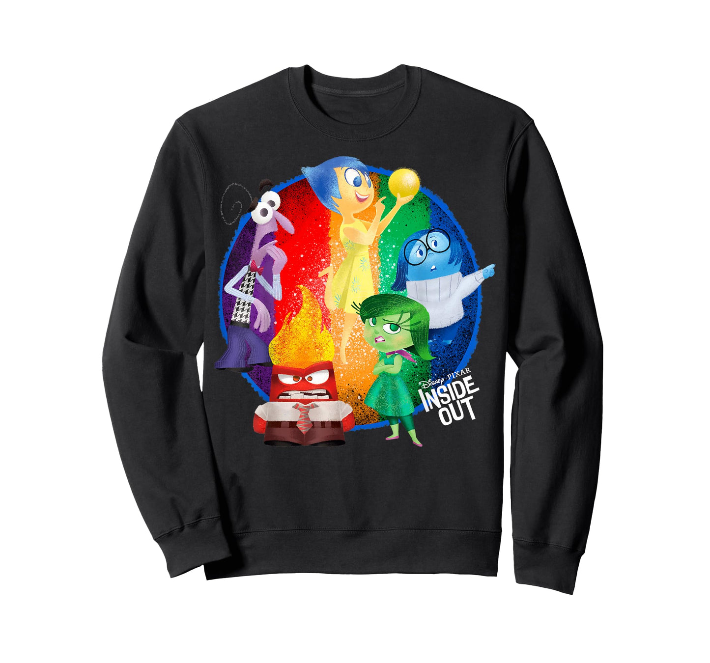 Disney Pixar Inside Out Colorful Circle Group Shot T-Shirt T-Shirt