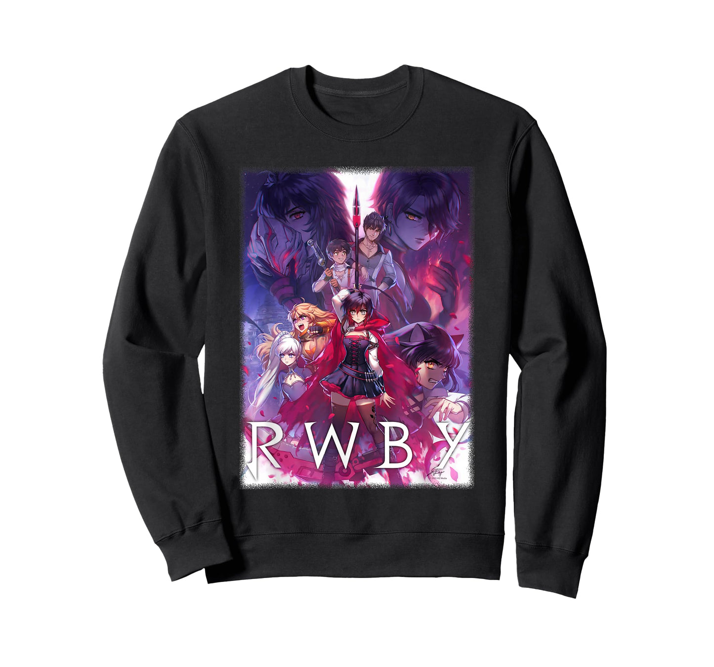 RWBY Colorful Show Poster Anime Cartoon T-Shirt