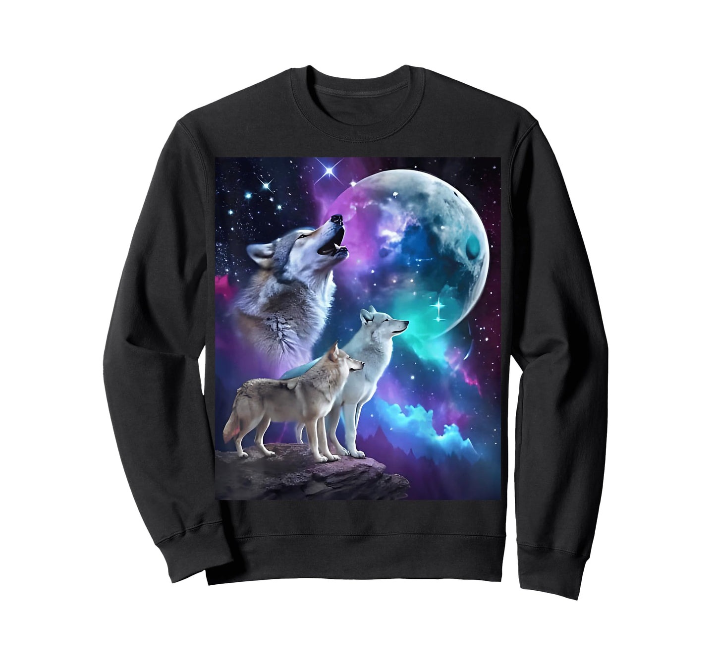 3 Wolf Moon Howling Wolf Head Funny Wolves For Men Women Fun T-Shirt