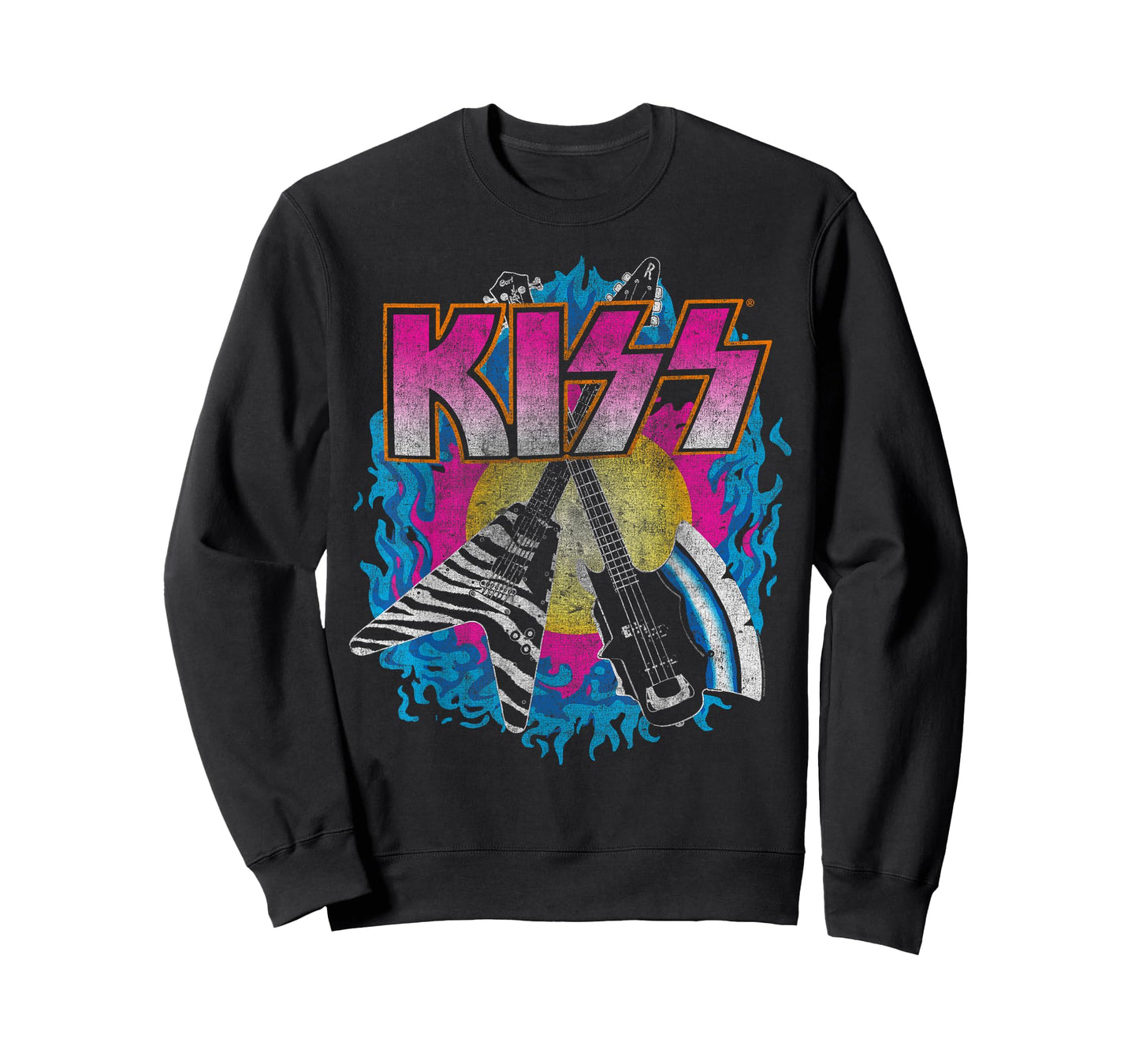KISS - Young & Wasted Unisex Adults T-Shirt, Black, Small, Short Sleeve, Classic Fit, T-Shirt