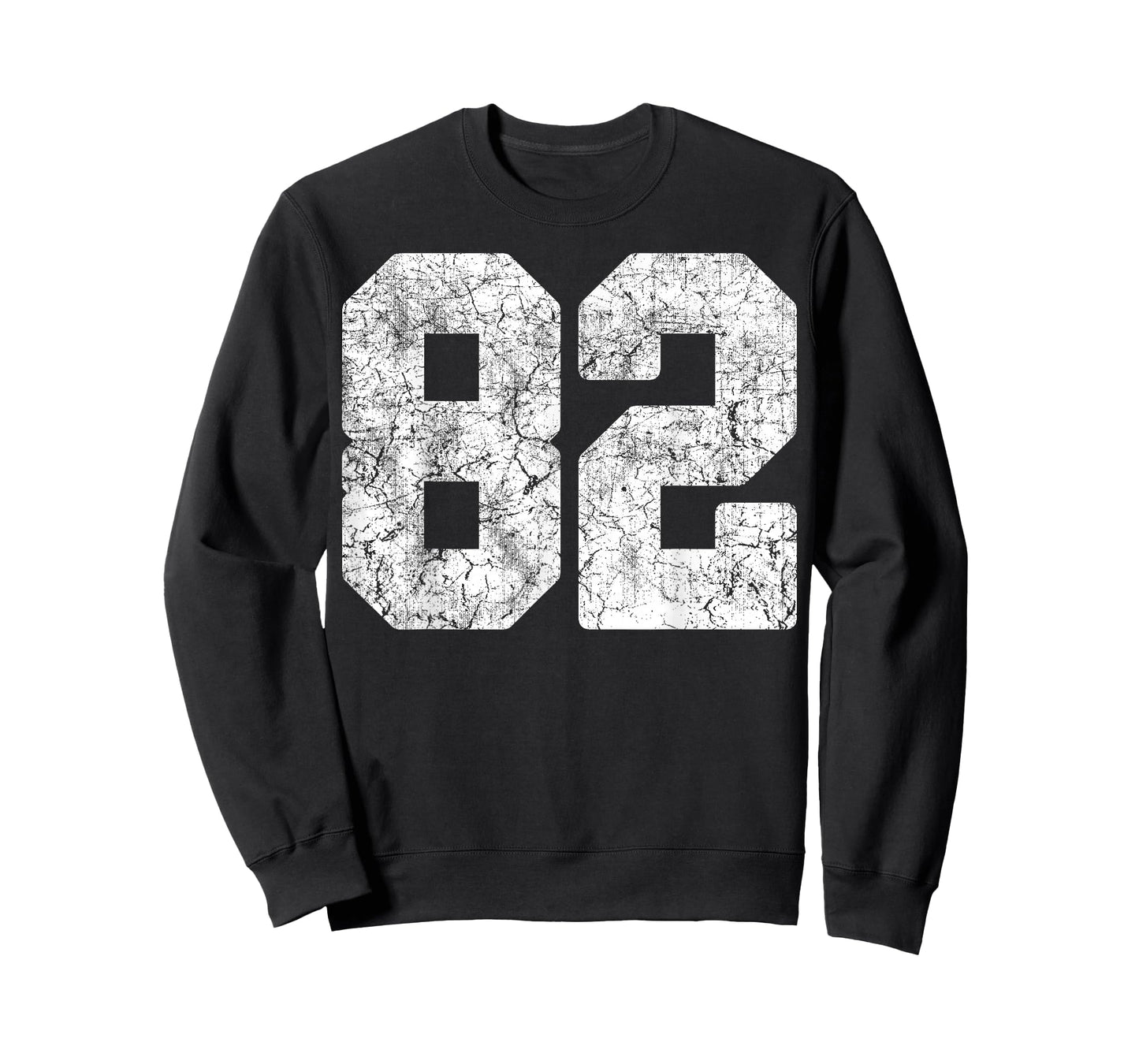 Distressed White Number 82 Jersey Player Uniform #82 Grunge T-Shirt