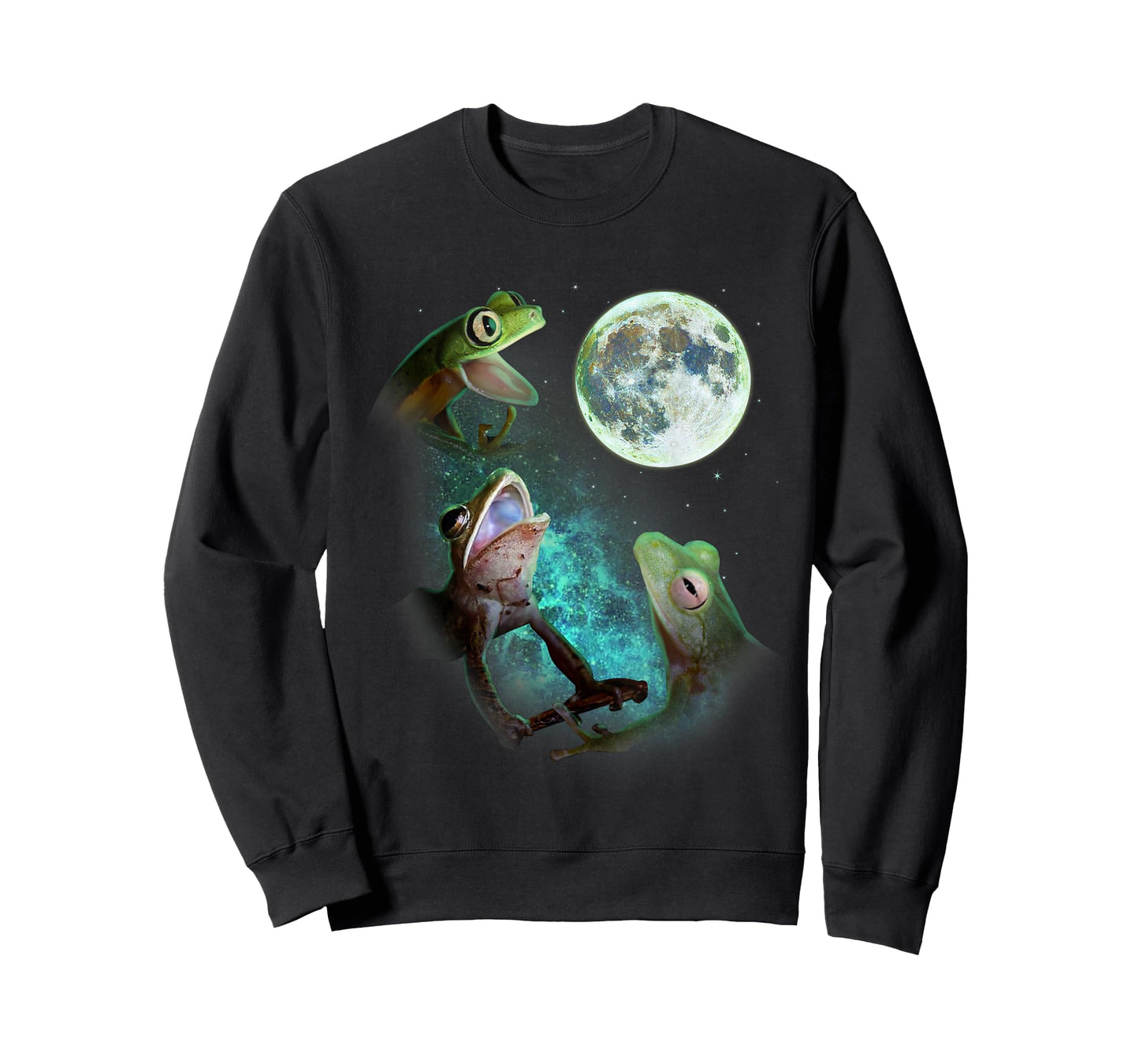 Three Tree Frogs Howl At Moon 3 Wolfs Wolves Funny Parody T-Shirt