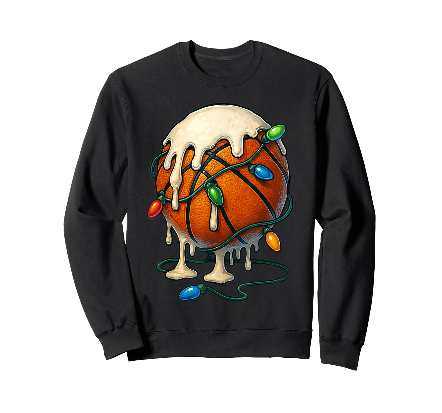 Ice Cream Drip Christmas Basketball Drip Xmas T-Shirt