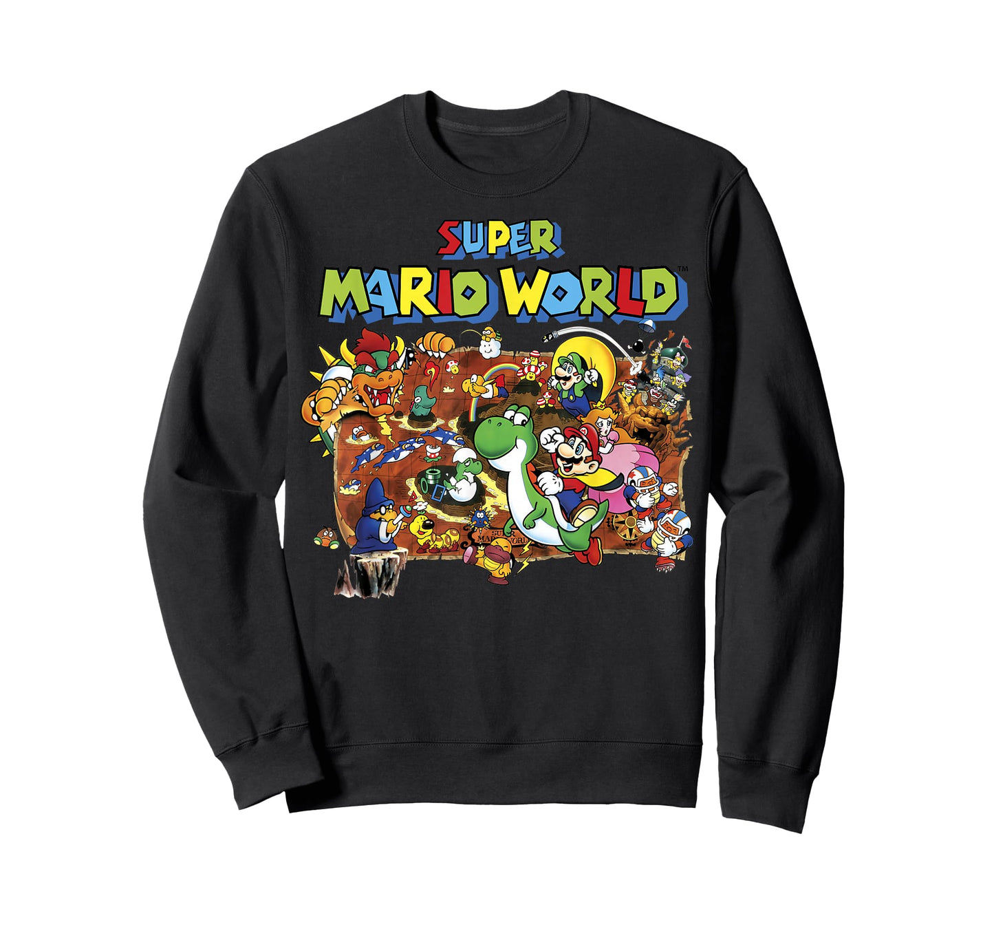 Super Mario World Retro Map Graphic T-Shirt T-Shirt