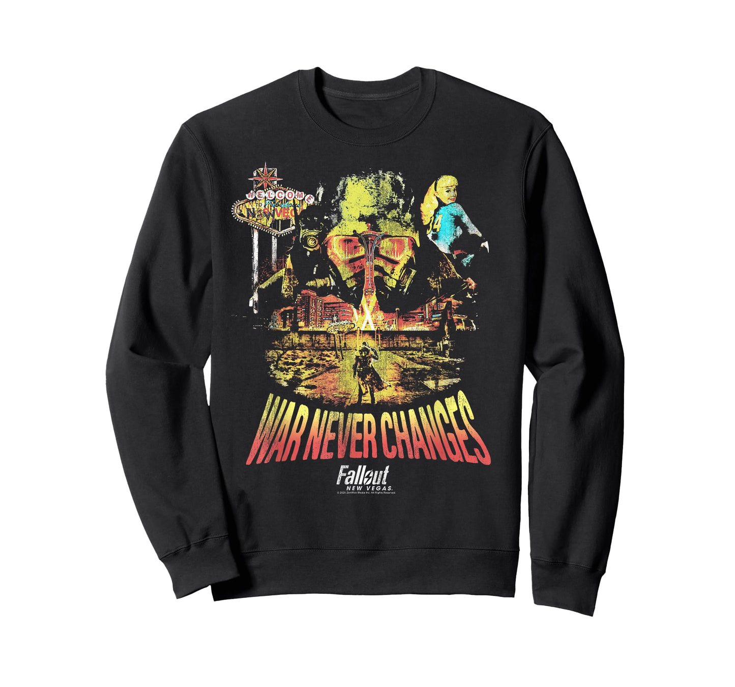 Fallout Video Game New Vegas War Never Changes Collage T-Shirt