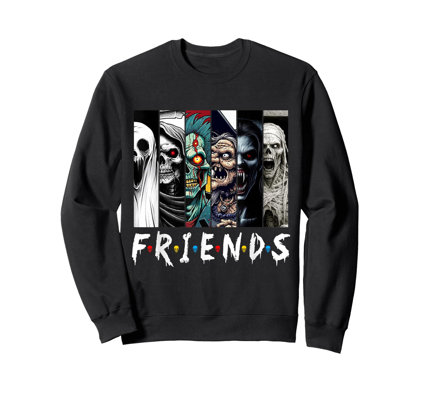 Horror Characters Friend Halloween Family Matching Scary T-Shirt