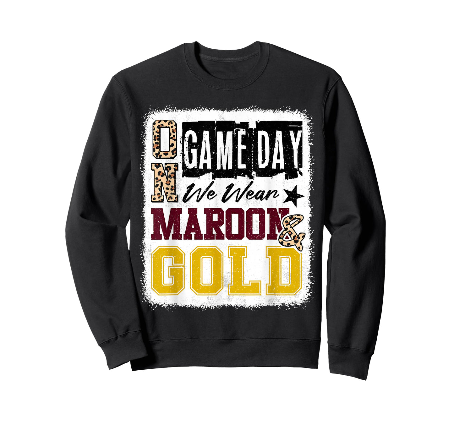 On Gameday Football We Wear Maroon And Gold School Spirit T-Shirt