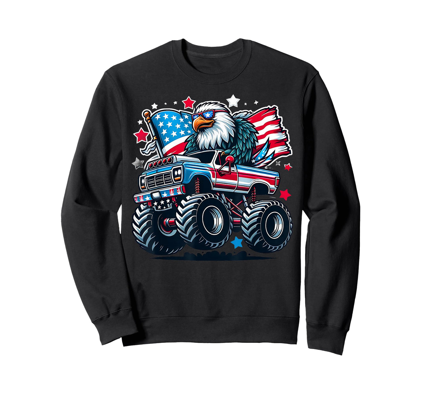4th of July Patriotic American Flag Eagle USA Red White Blue T-Shirt