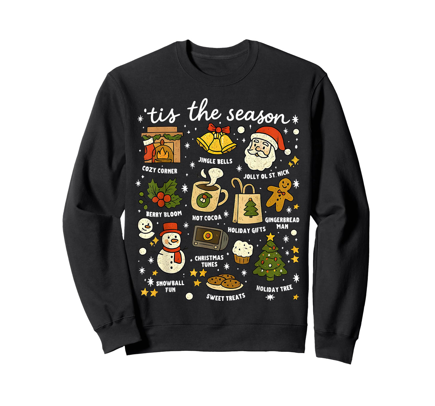 Christmas Tis The Season Vintage Funny Xmas Holiday Women T-Shirt