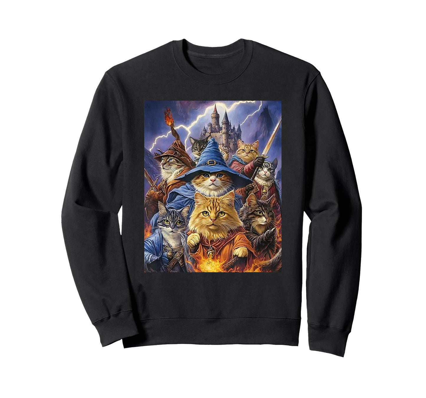 Fantasy Feline Wizard Cats T-Shirt