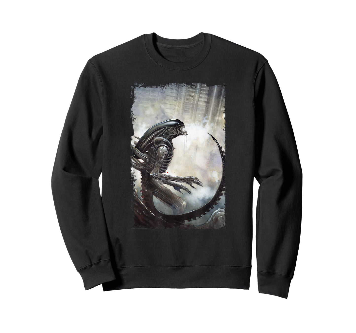 Aliens Iconic Dangerous Xenomorph Big Chest Retro Poster T-Shirt