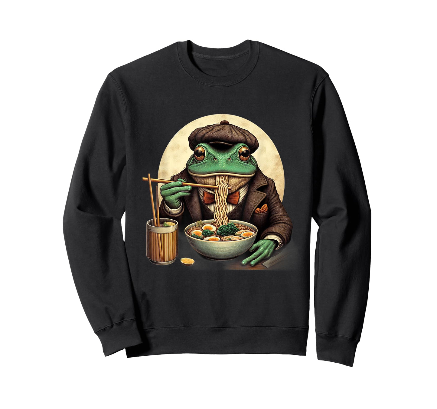 Kawaii Artwork Co Japanese Frog Eating Ramen Kawaii Neko Japanese Noodles Anime Lovers Unisex-Youth T-Shirt
