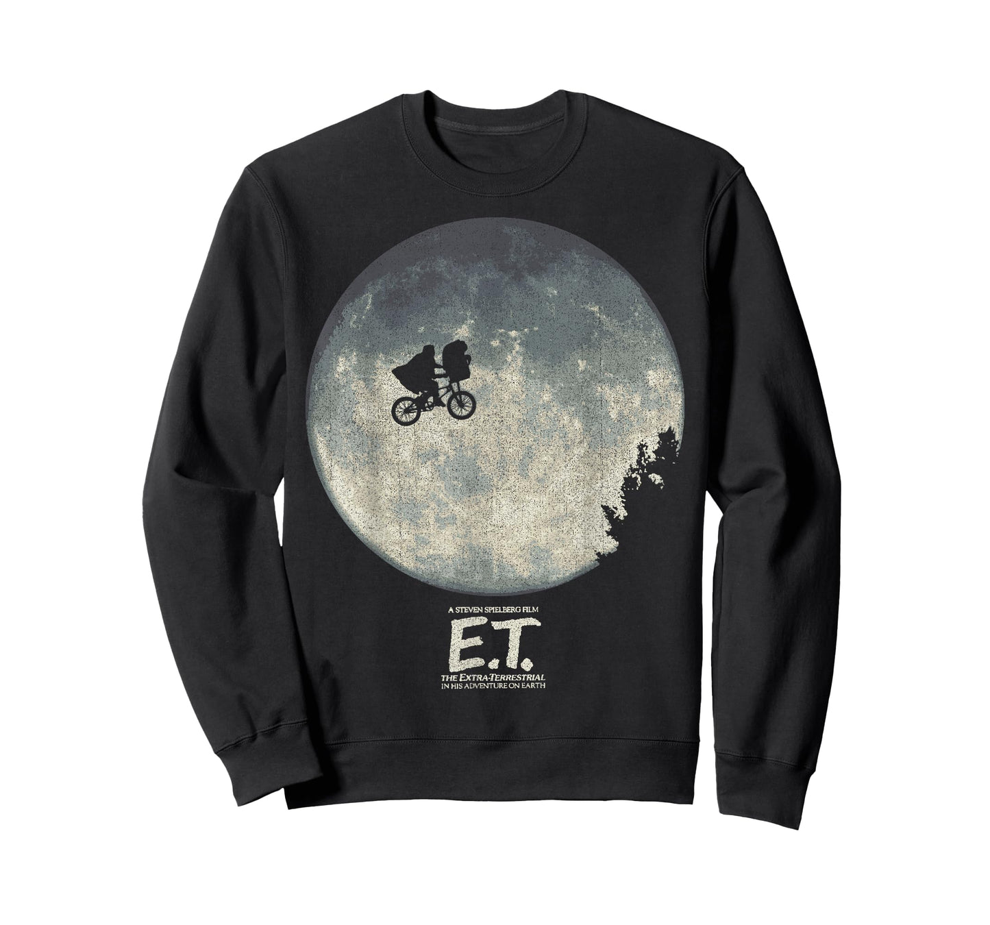 E.T. Infamous Flying Bike Scene Silhouette Logo T-Shirt