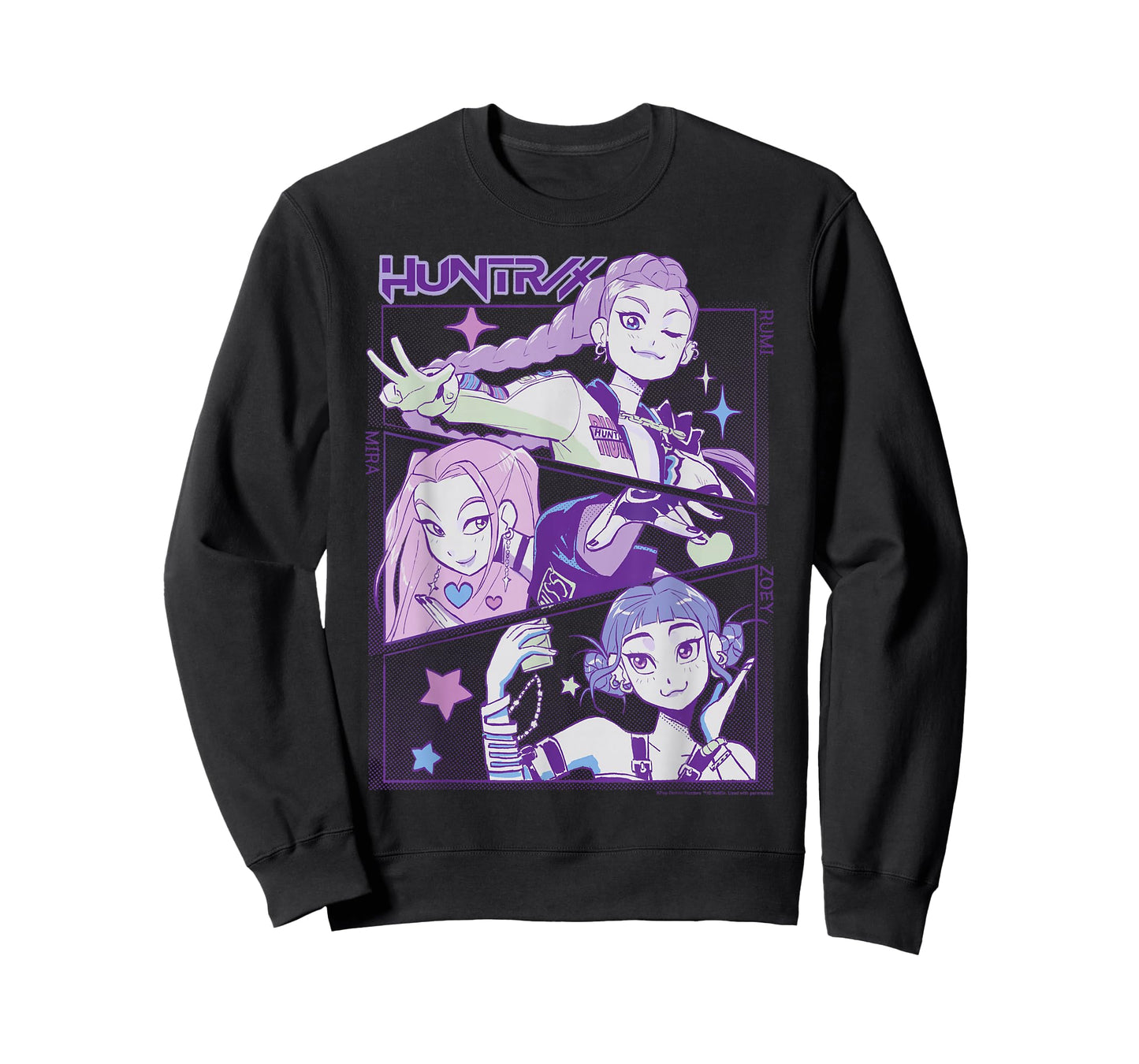 Kpop Demon Hunters Halloween Huntrix Cute Animated Panels T-Shirt