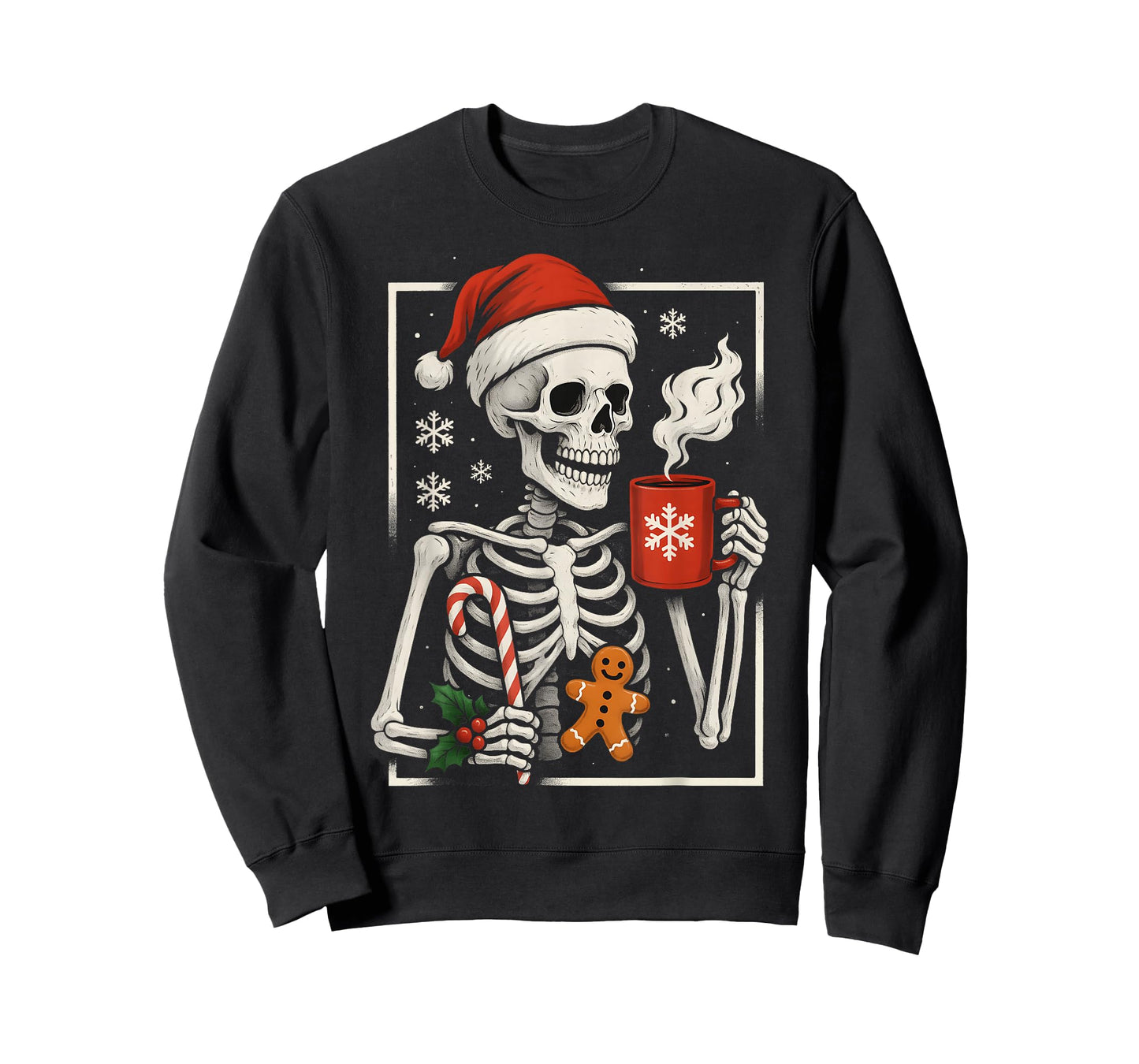 Christmas Skeleton Hot Chocolate Cocoa Xmas Men Women Kids T-Shirt