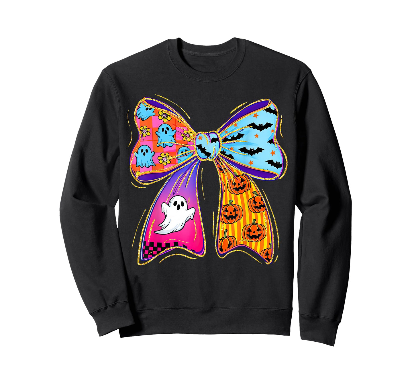 Halloween Coquette Bow Boo Ghost Fall Pumpkin Women Girls T-Shirt