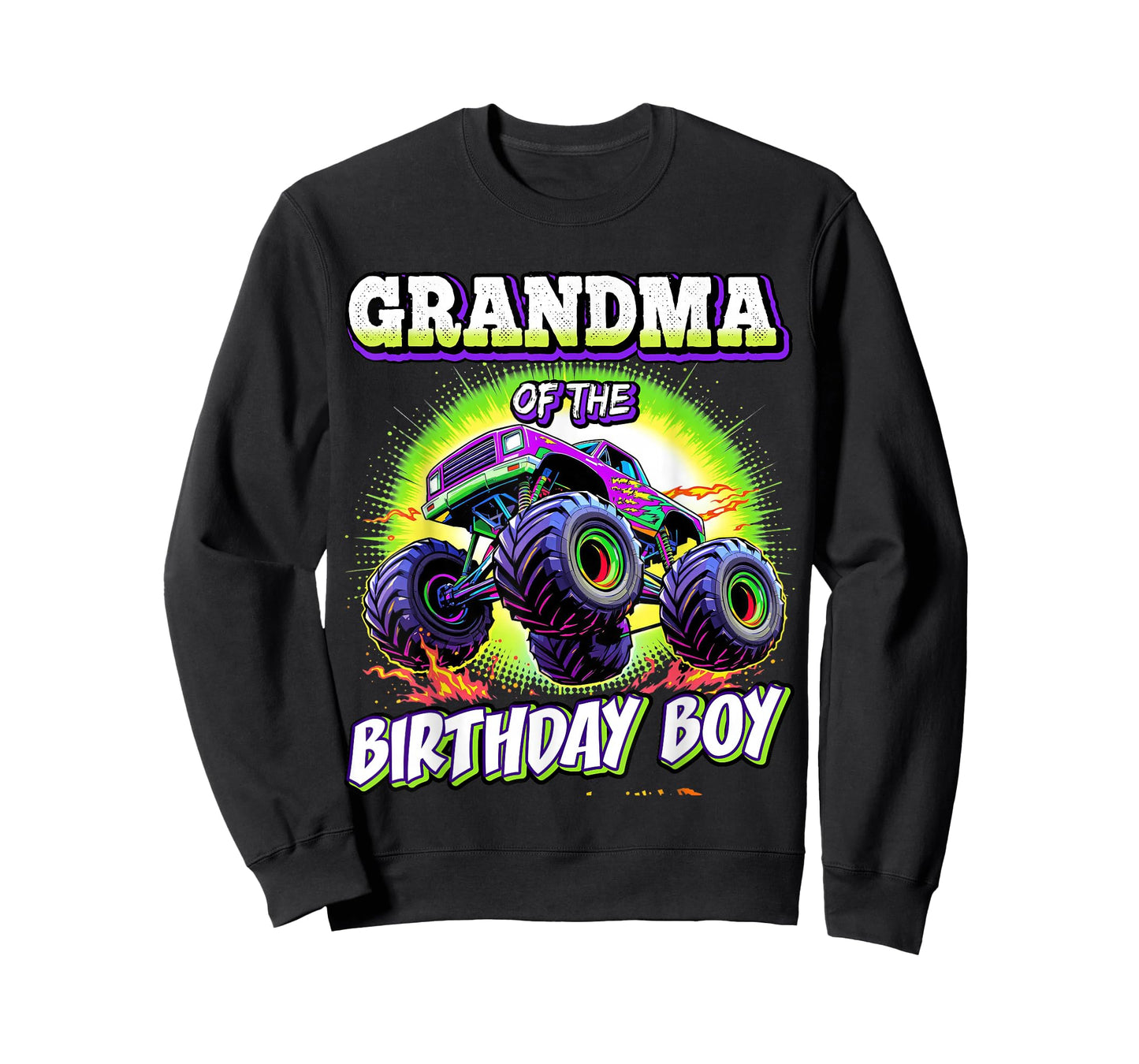 Grandma of the Birthday Boy Monster Truck Birthday Party T-Shirt
