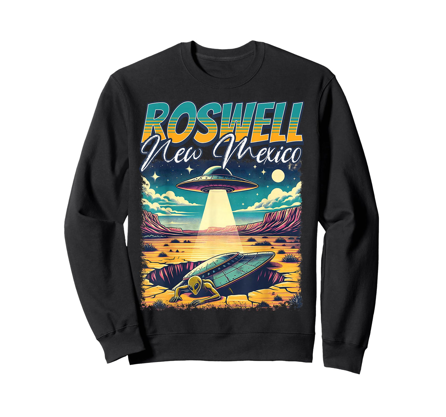 Roswell New Mexico 1947 Alien Abduction UFO Crash Vintage T-Shirt