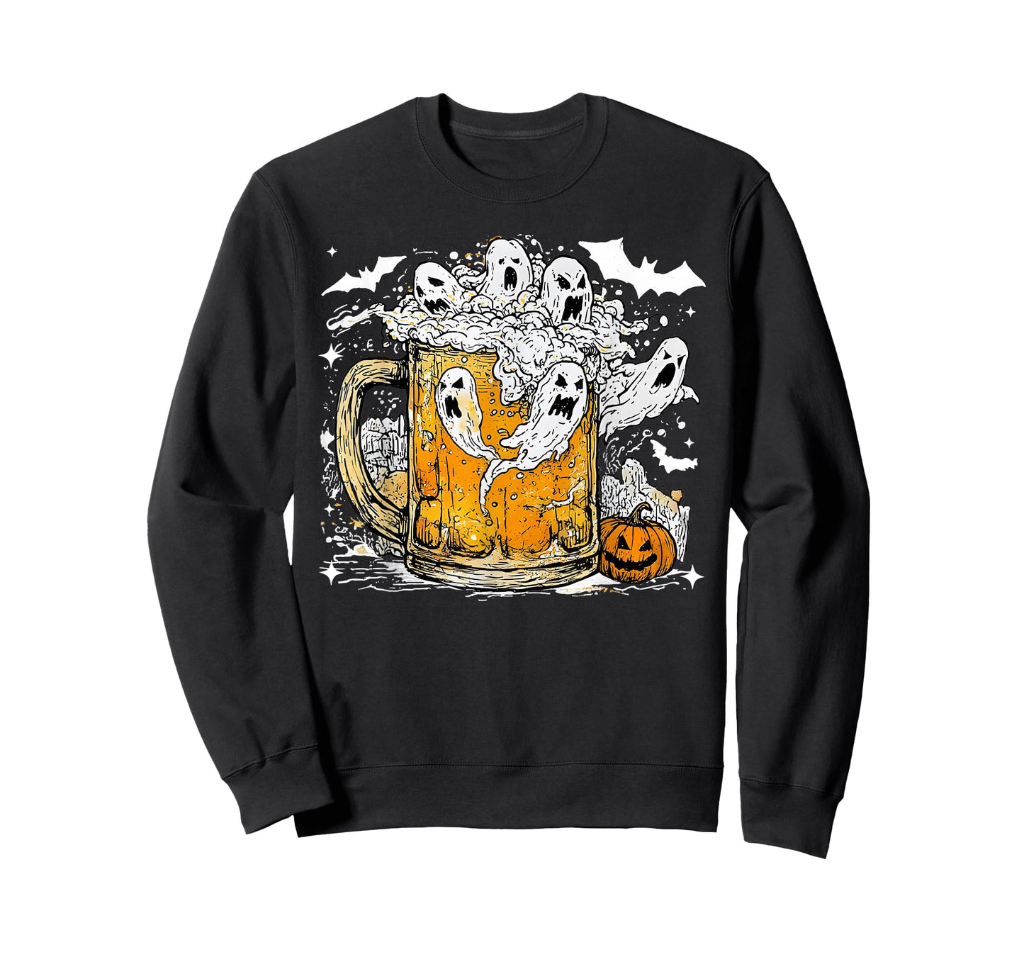 Ghost Beer Halloween Funny Costume Men Women T-Shirt