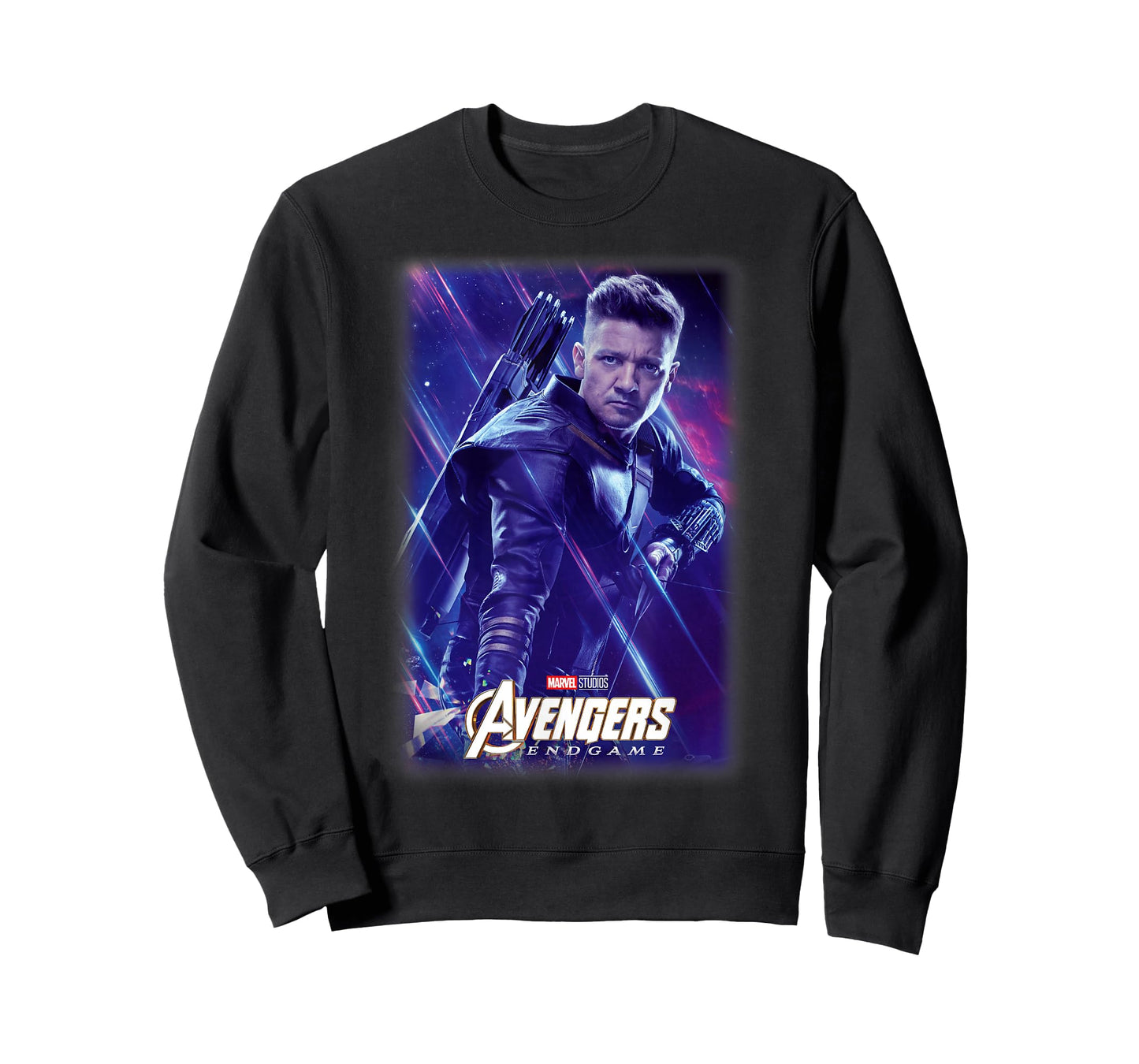 Marvel Avengers Endgame Hawkeye Galactic Poster T-Shirt Small
