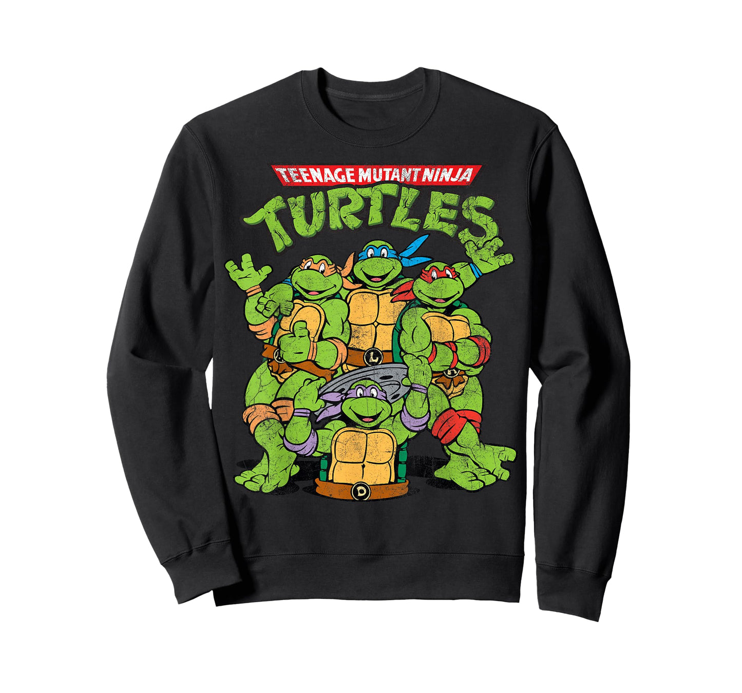 Teenage Mutant Ninja Turtles Classic Retro Logo Short Sleeve Tee-Shirt