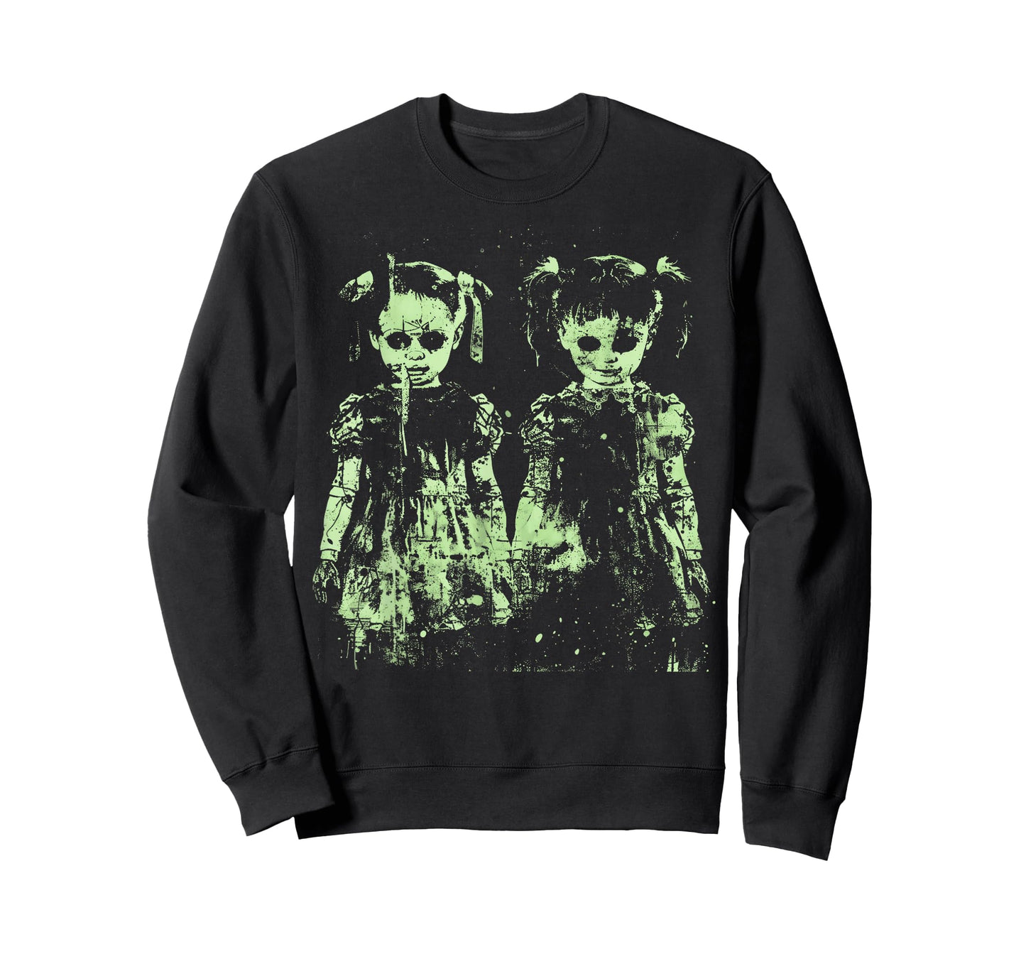 Horror Doll Creepy Cute Haunted Green Pastel Goth Alt Scary T-Shirt