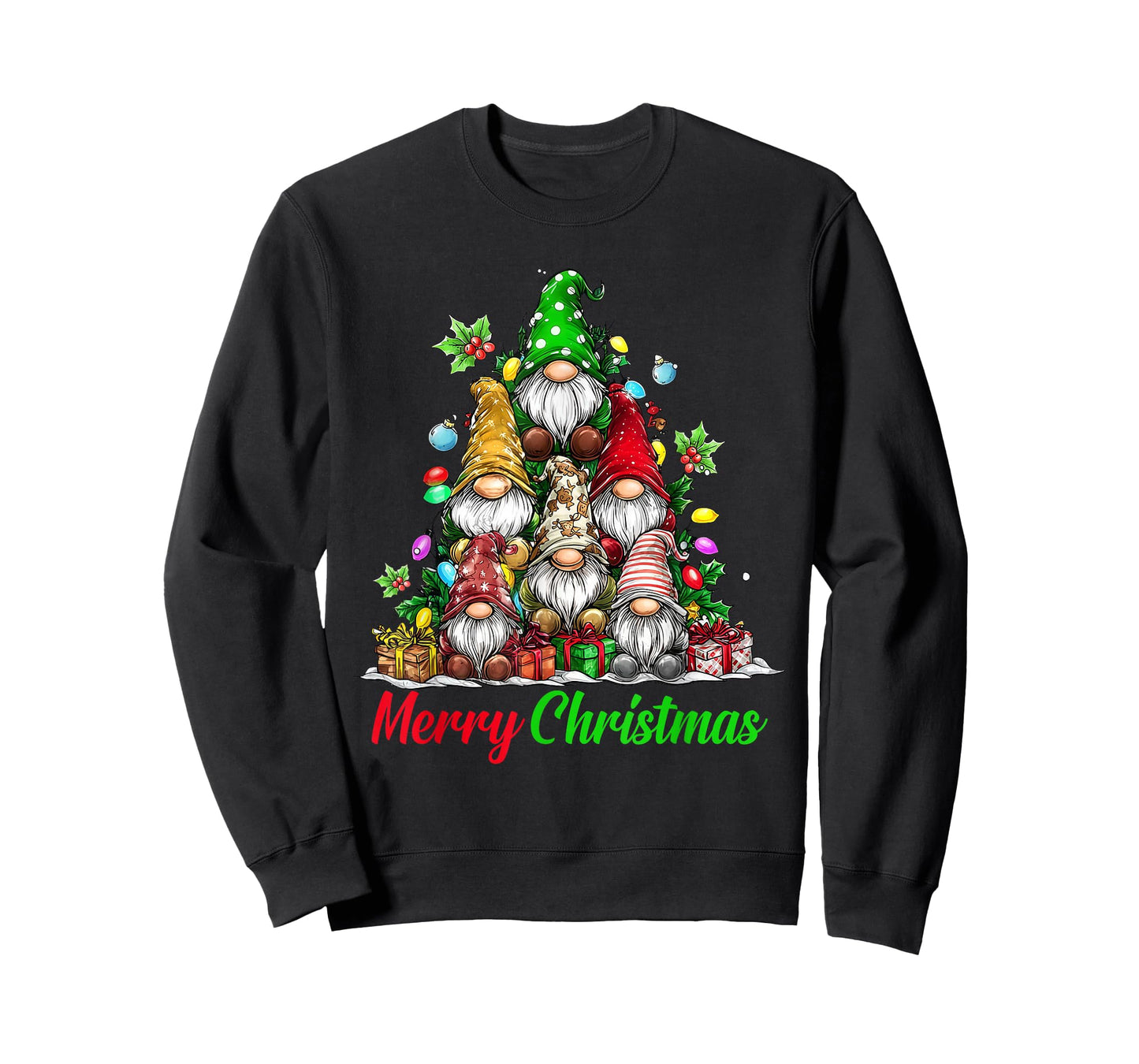 Gnomes Christmas Tree Pajamas Funny Gnome Holiday Xmas T-Shirt