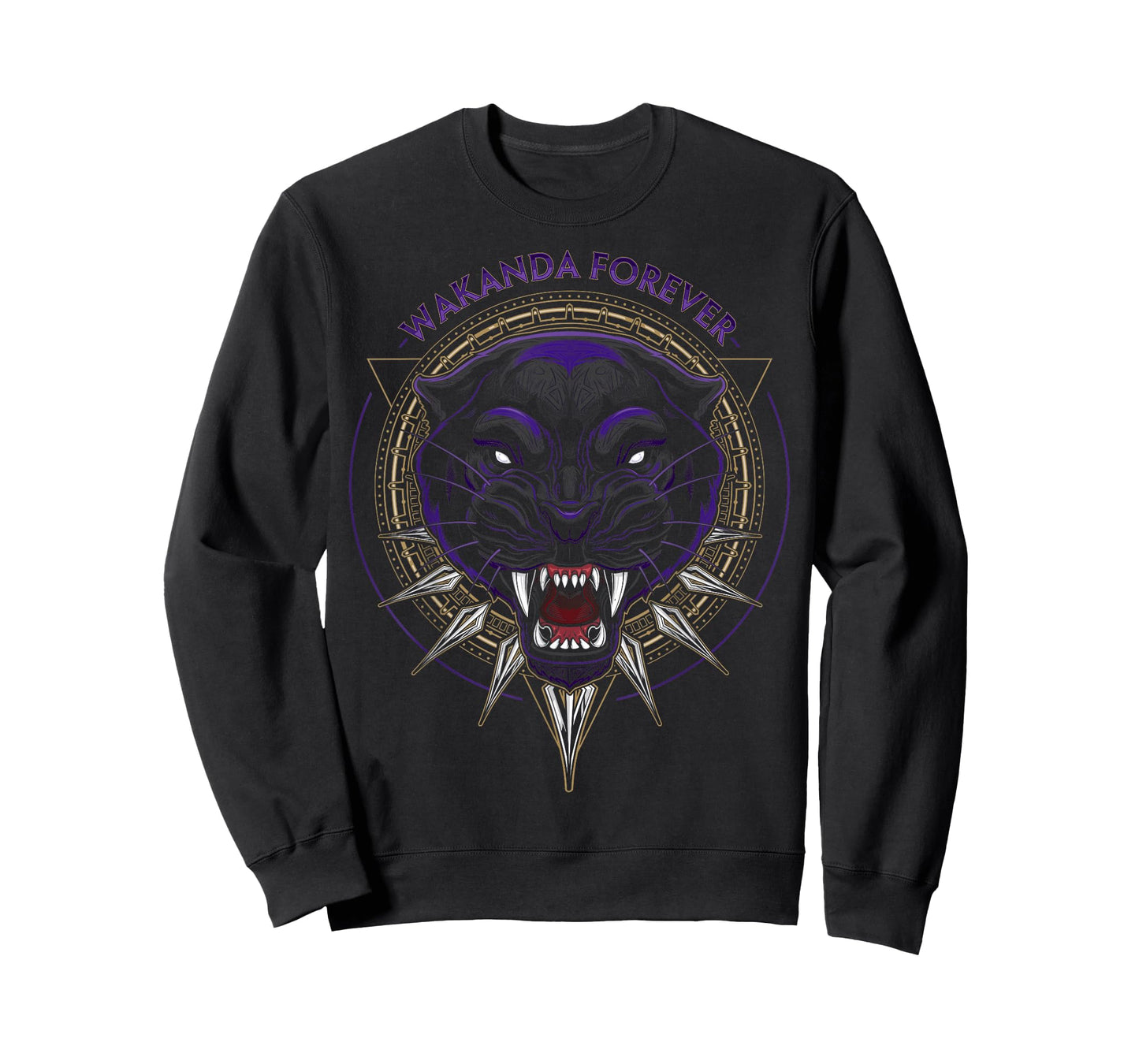 Marvel Black Panther Wakanda Forever Circle Graphic T-Shirt T-Shirt