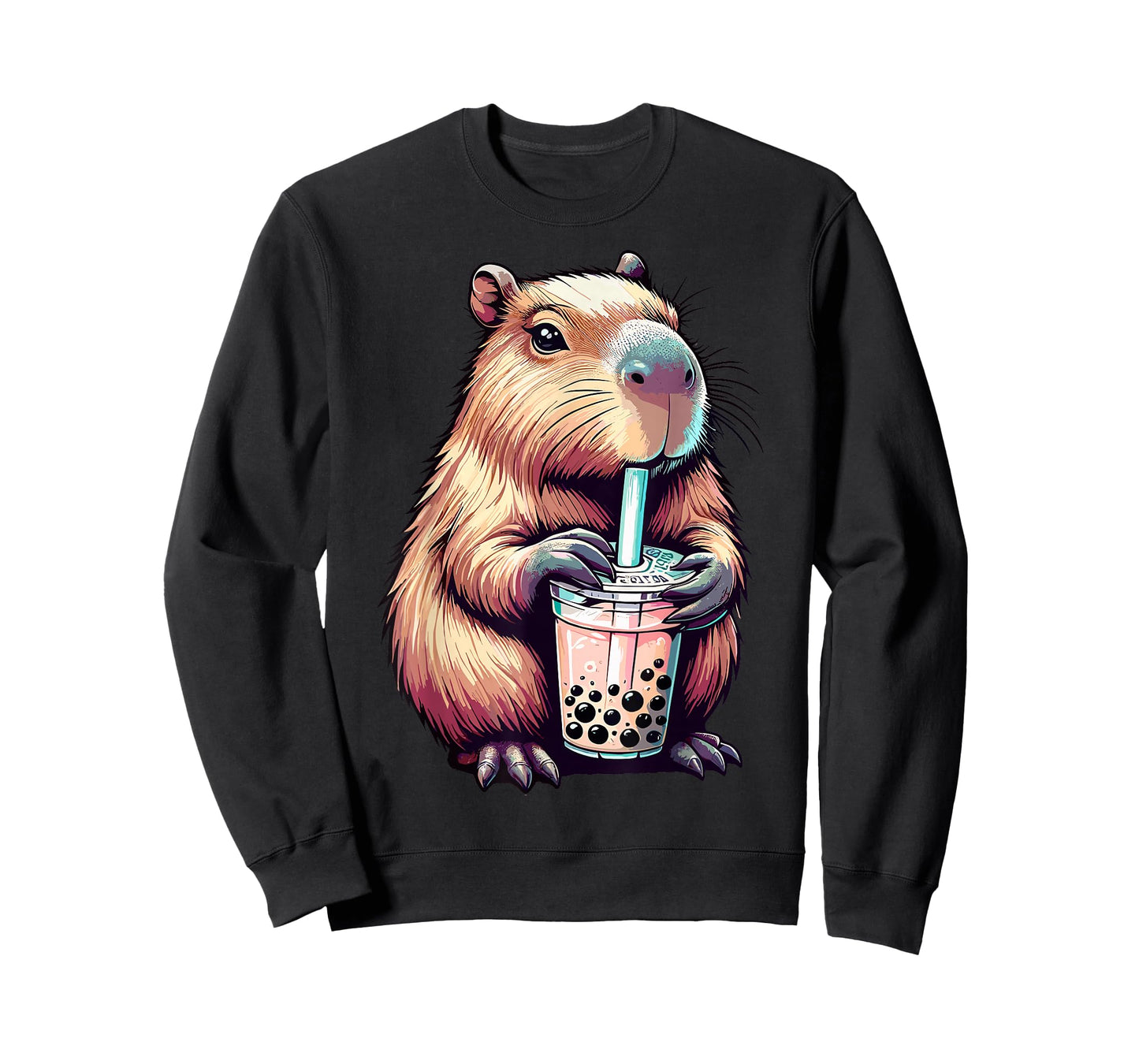 Capybara Bubble Tea Boba Tea Anime Capybara T-Shirt
