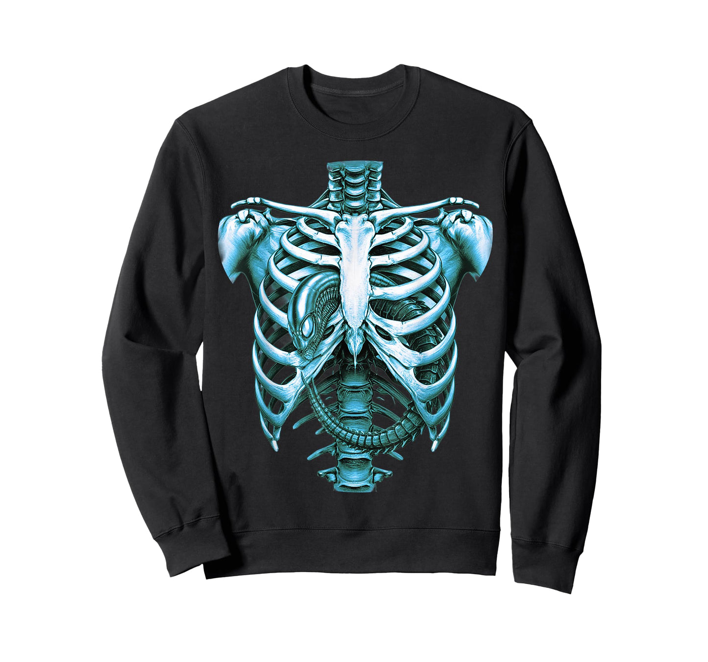 Funny UFO Aliens X Ray Radiography Graphic Adult Costume Tee T-Shirt