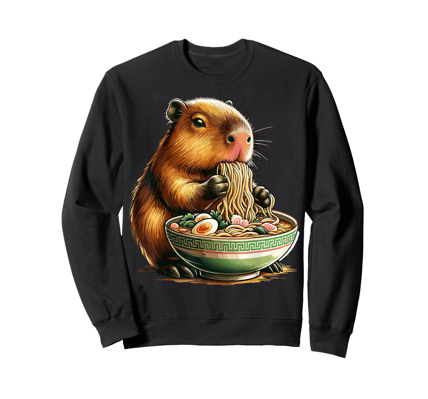 Capybara Eating Japanese Ramen Kawaii Capybara T-Shirt