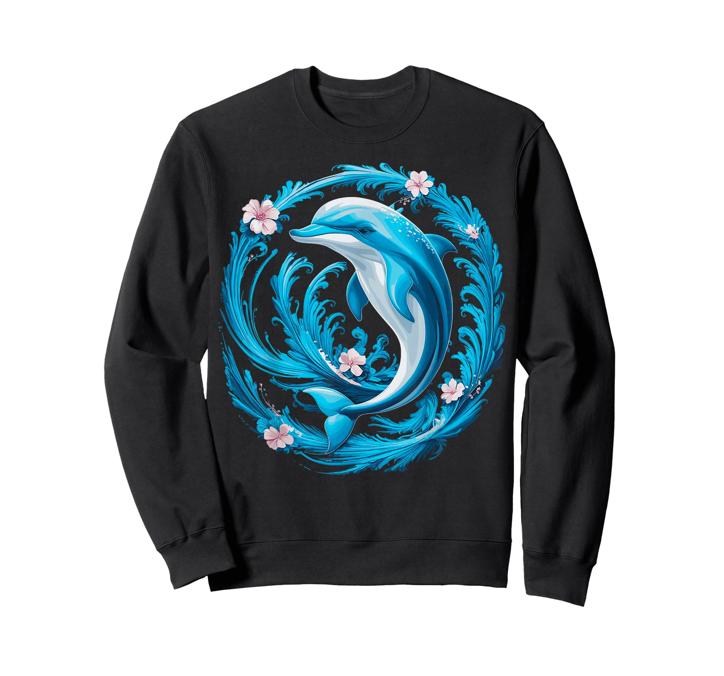 Cute Dolphin Floral T-Shirt